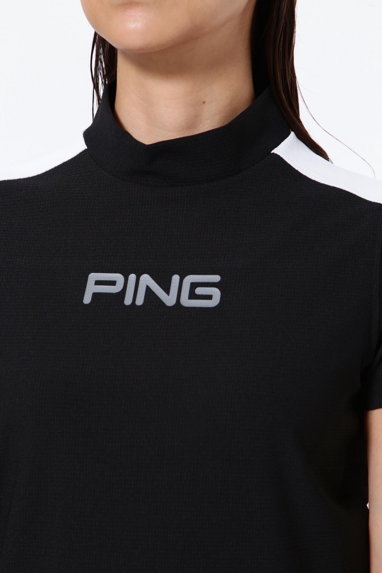 【PING APPAREL】エコブルー 半袖ハイネックカットソー ＜GOLD＞ (LADIES)