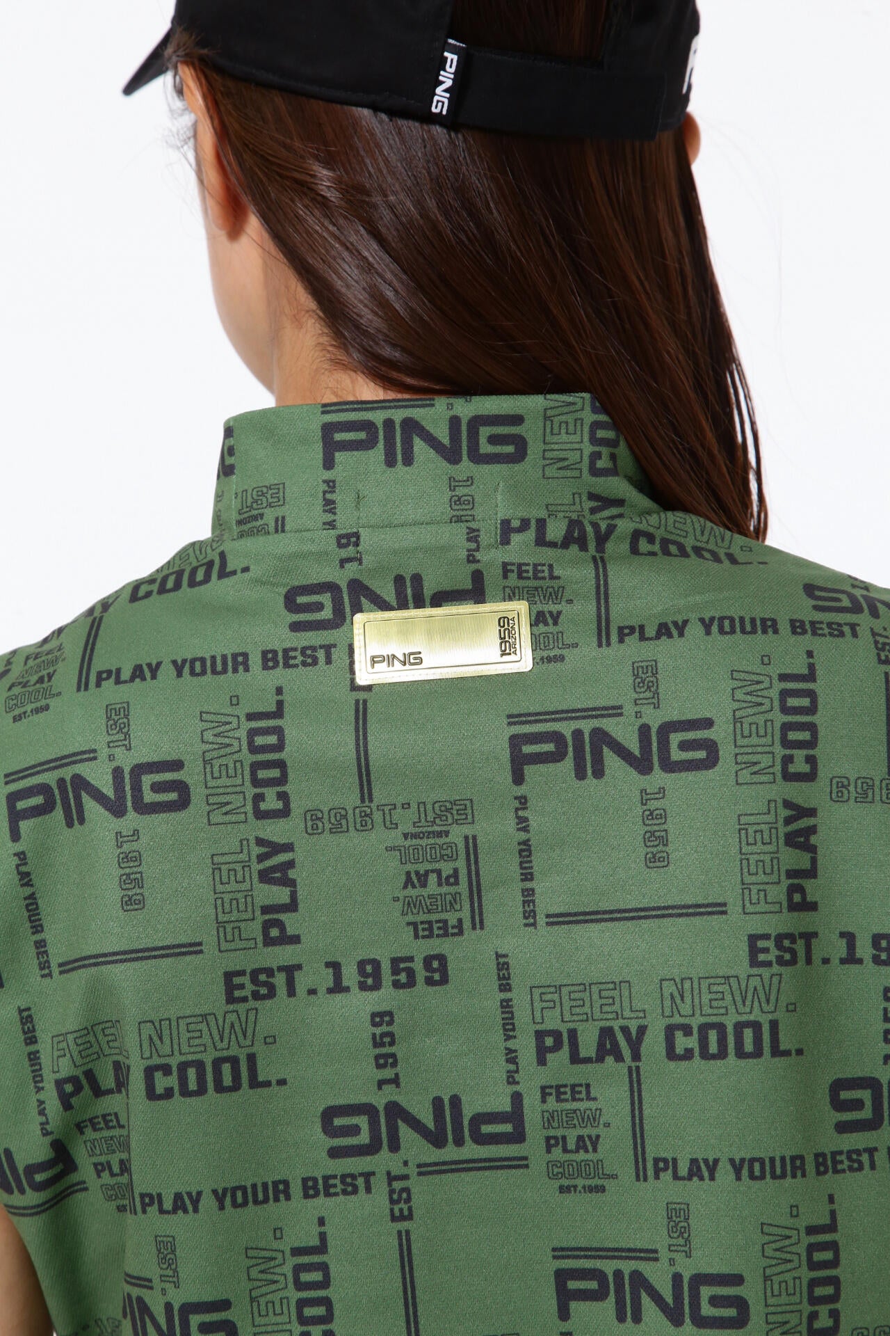 【PING APPAREL】クールマックスエコメイド 半袖ハイネックカットソー ＜GOLD＞ (LADIES)