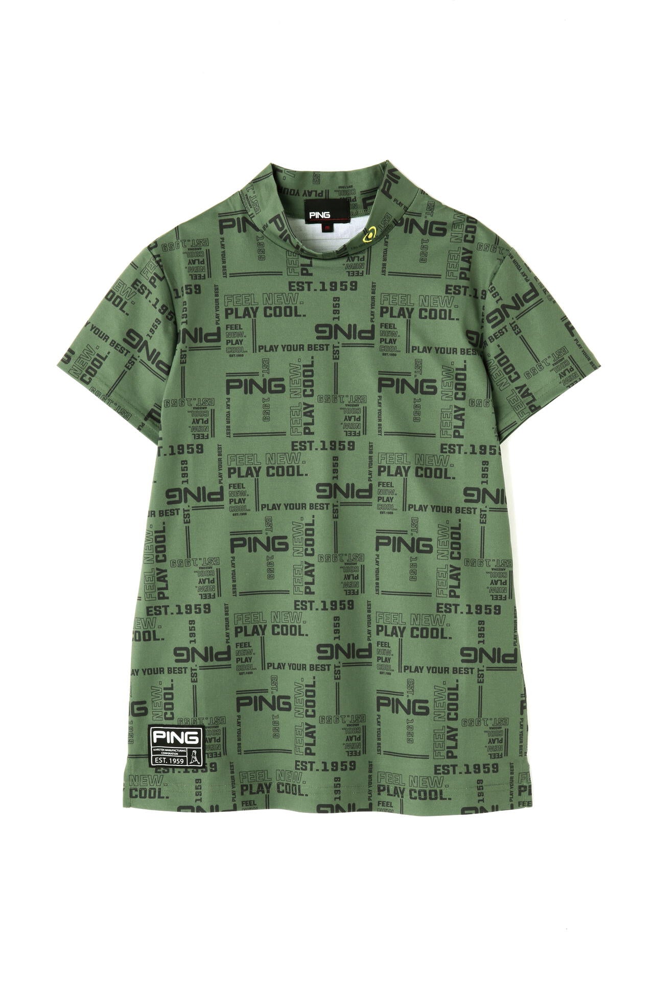 【PING APPAREL】クールマックスエコメイド 半袖ハイネックカットソー ＜GOLD＞ (LADIES)