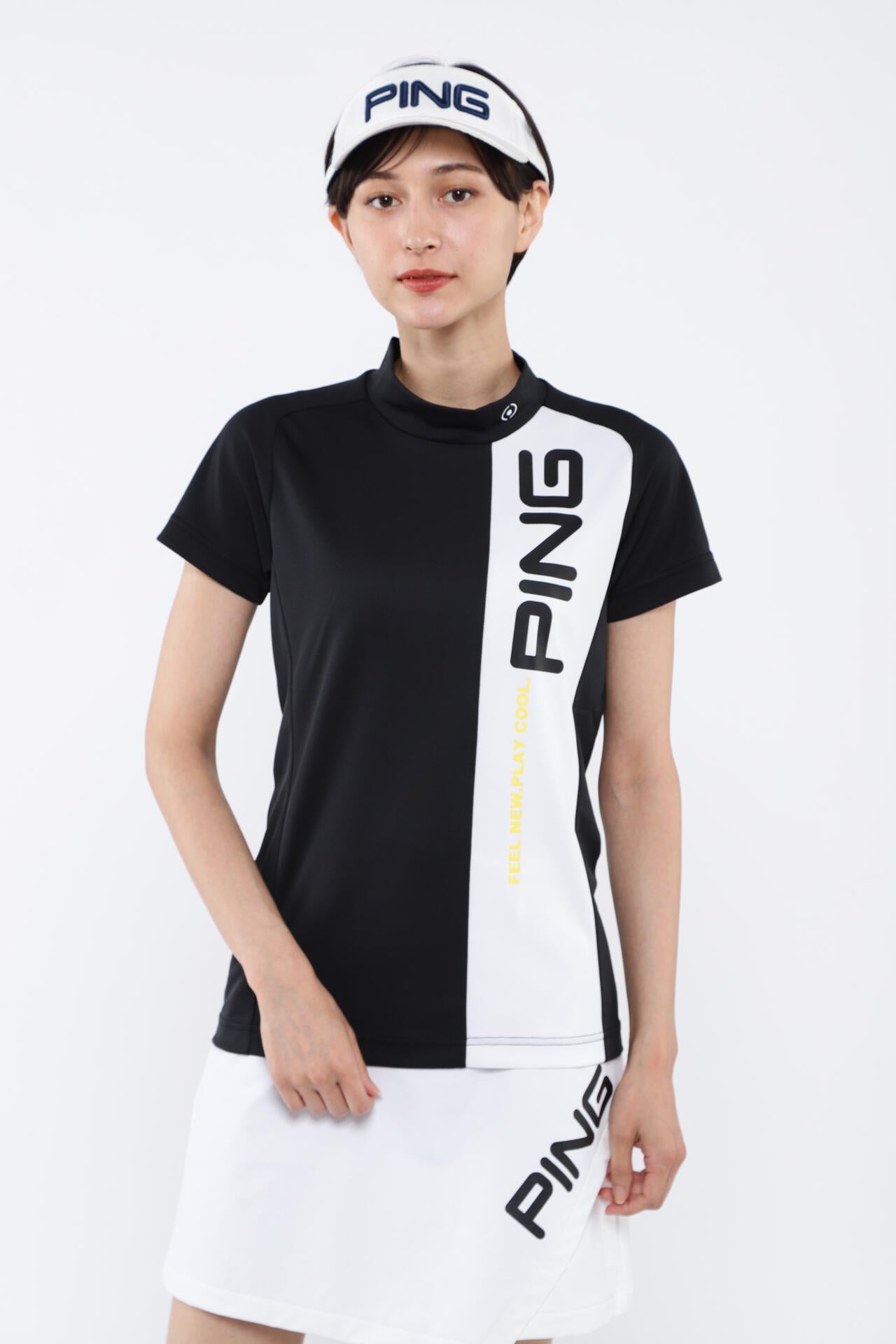 【PING APPAREL】クールコア半袖ハイネックカットソー ＜PERFORMANCE＞ (LADIES)