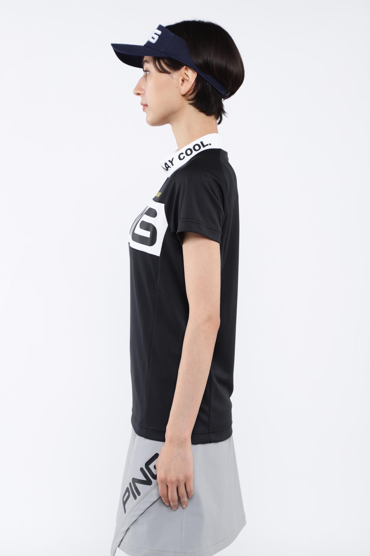 【PING APPAREL】BIG PINGロゴ クールコア半袖ハイネックカットソー ＜PERFORMANCE＞ (LADIES)