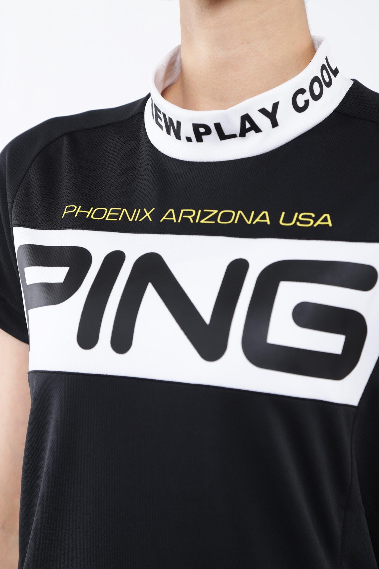 【PING APPAREL】BIG PINGロゴ クールコア半袖ハイネックカットソー ＜PERFORMANCE＞ (LADIES)