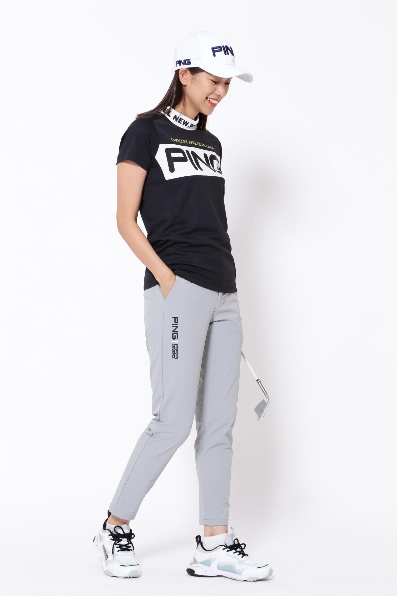 【PING APPAREL】BIG PINGロゴ クールコア半袖ハイネックカットソー ＜PERFORMANCE＞ (LADIES)
