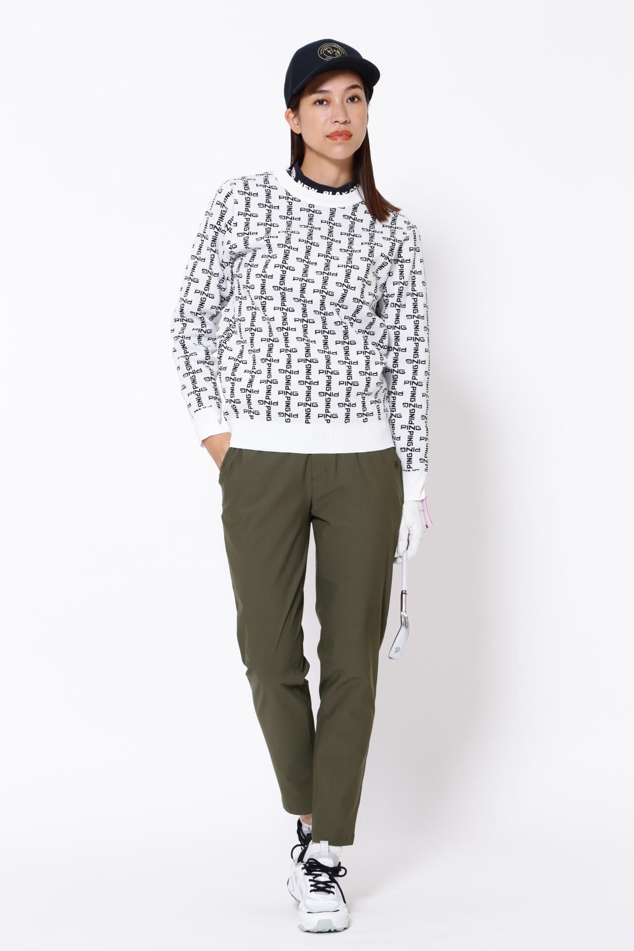 【PING APPAREL】ベアスムース 長袖ハイネックカットソー ＜GOLD＞ (LADIES)