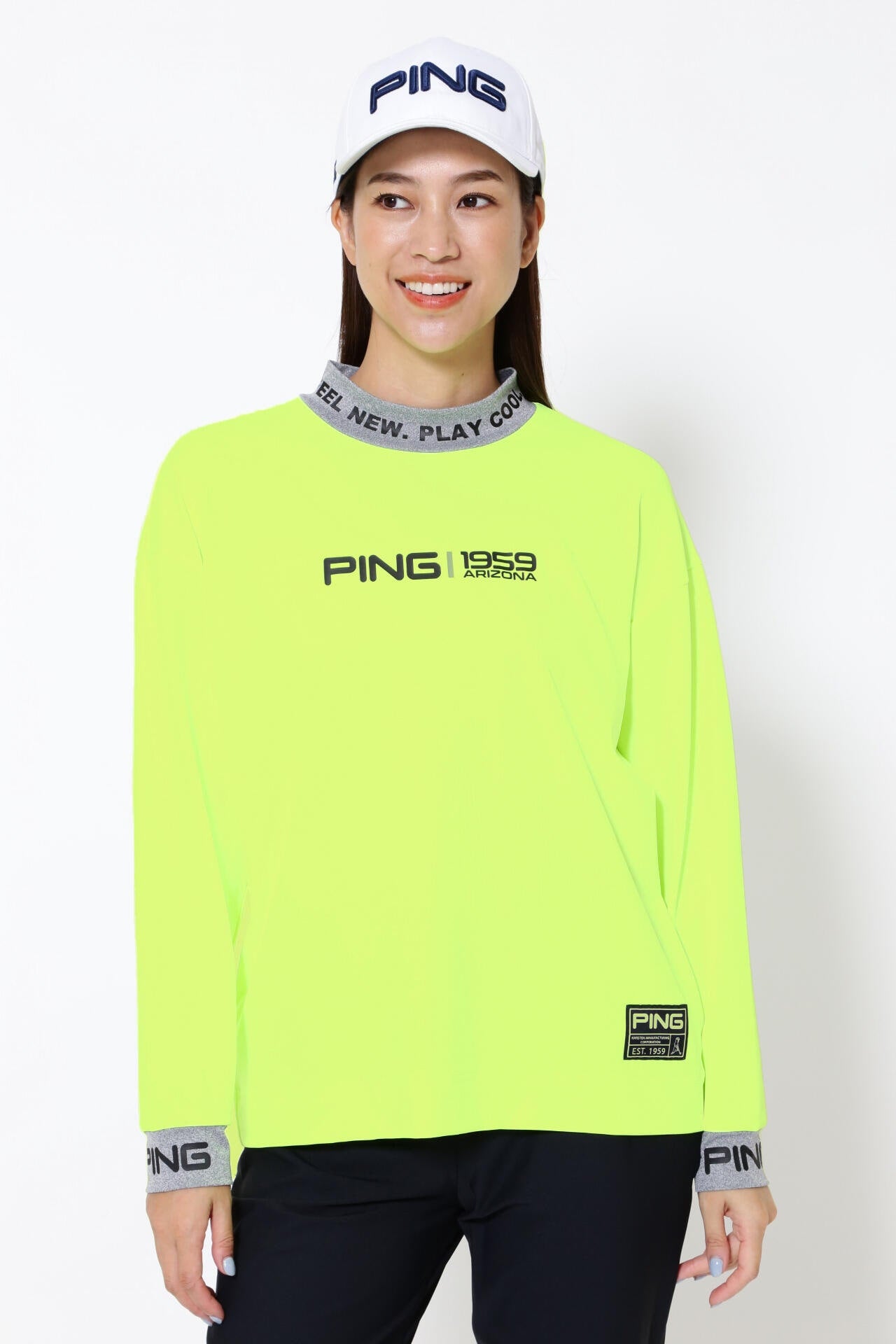 【PING APPAREL】ベアスムース 長袖ハイネックカットソー ＜GOLD＞ (LADIES)