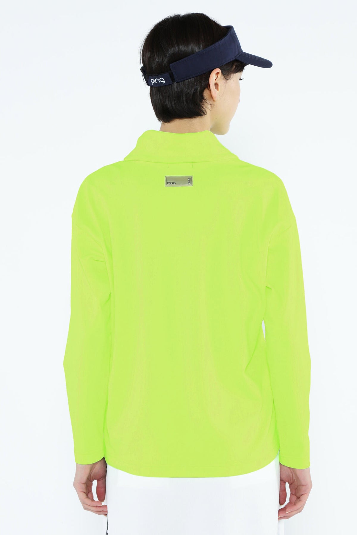 【PING APPAREL】ベアスムースUVハイストレッチ長袖裏フリース変形ハイネックカットソー ＜GOLD＞ (LADIES)