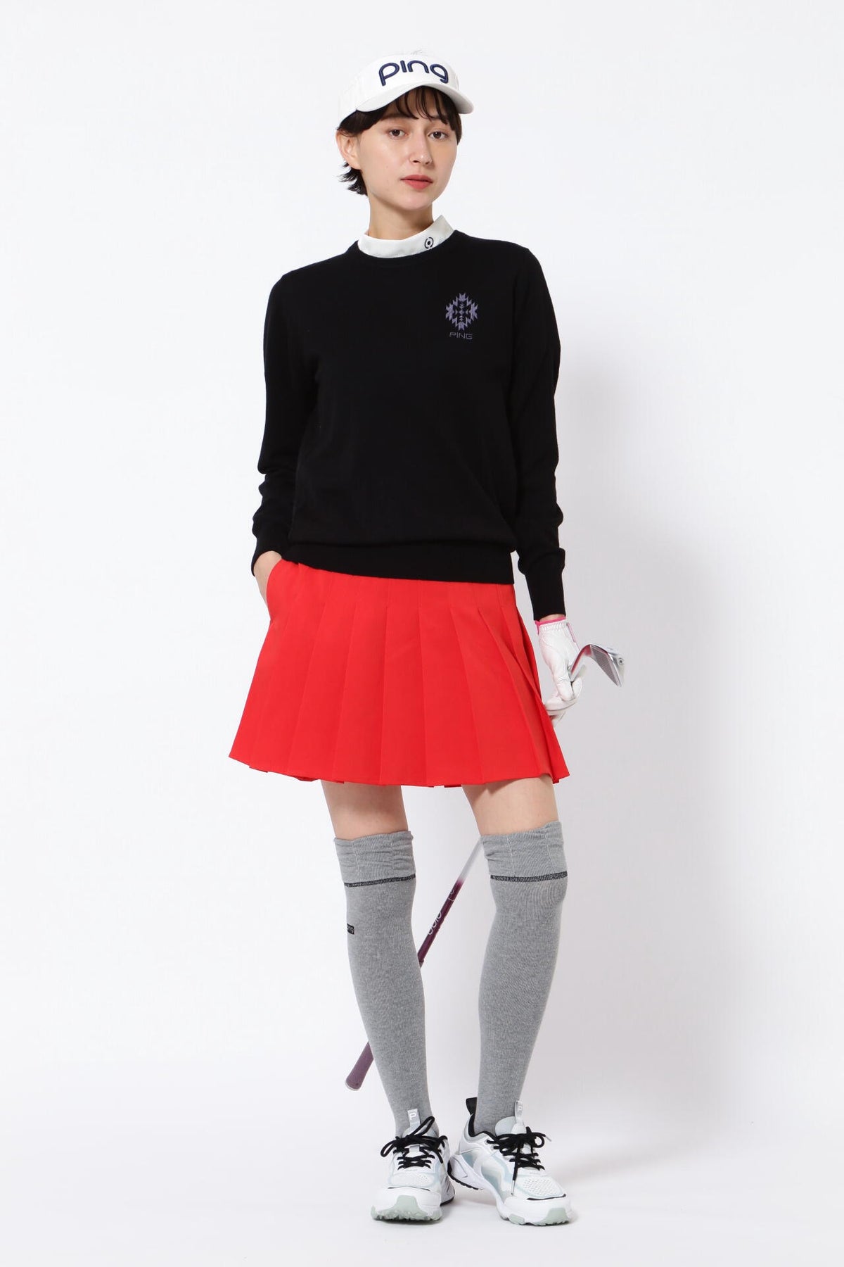 【PING APPAREL】10色展開 プレーンニッティング クルーネックニット ＜NATIVE＞ (LADIES)