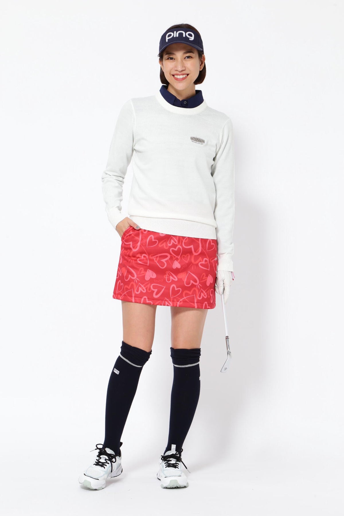 【PING APPAREL】10色展開 プレーンニッティング クルーネックニット ＜NATIVE＞ (LADIES)