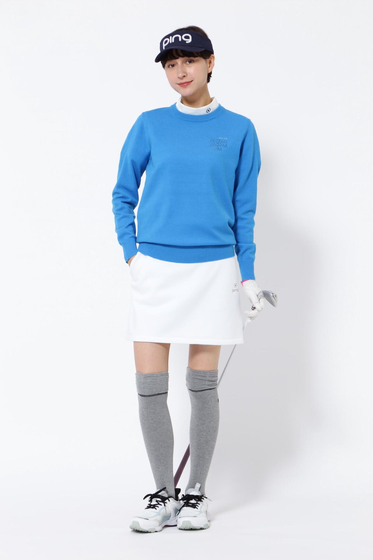 【PING APPAREL】10色展開 プレーンニッティング クルーネックニット ＜NATIVE＞ (LADIES)
