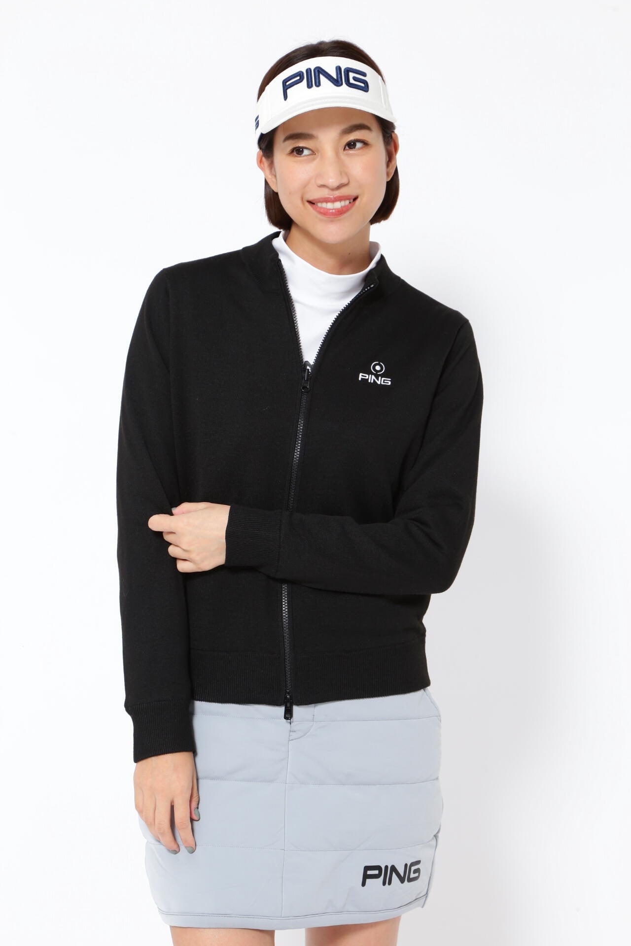 PING APPAREL】フルジップニット リバーシブルブルゾン