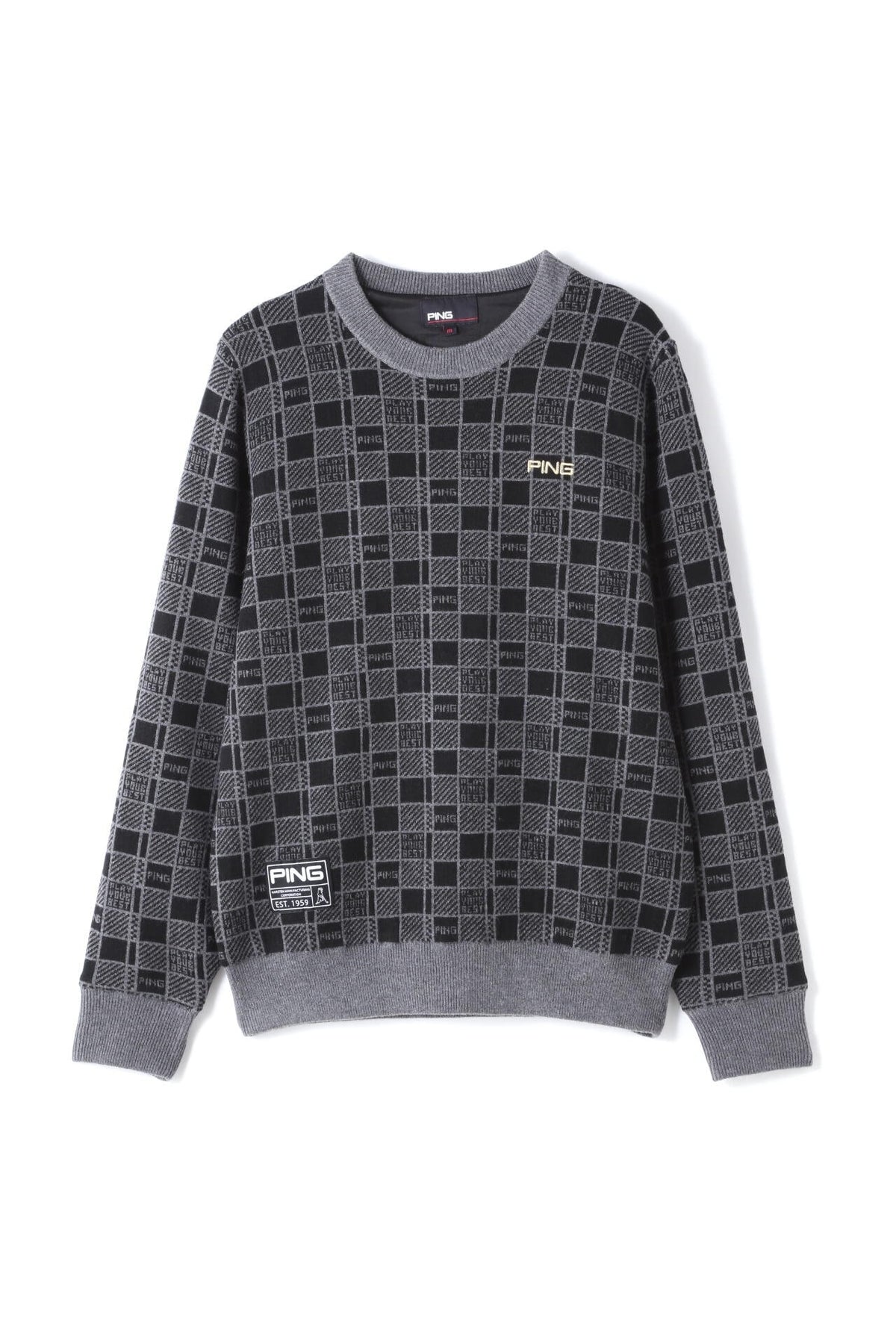 【PING APPAREL】裏付き クルーネックニットプルオーバー ＜GOLD＞ (LADIES)