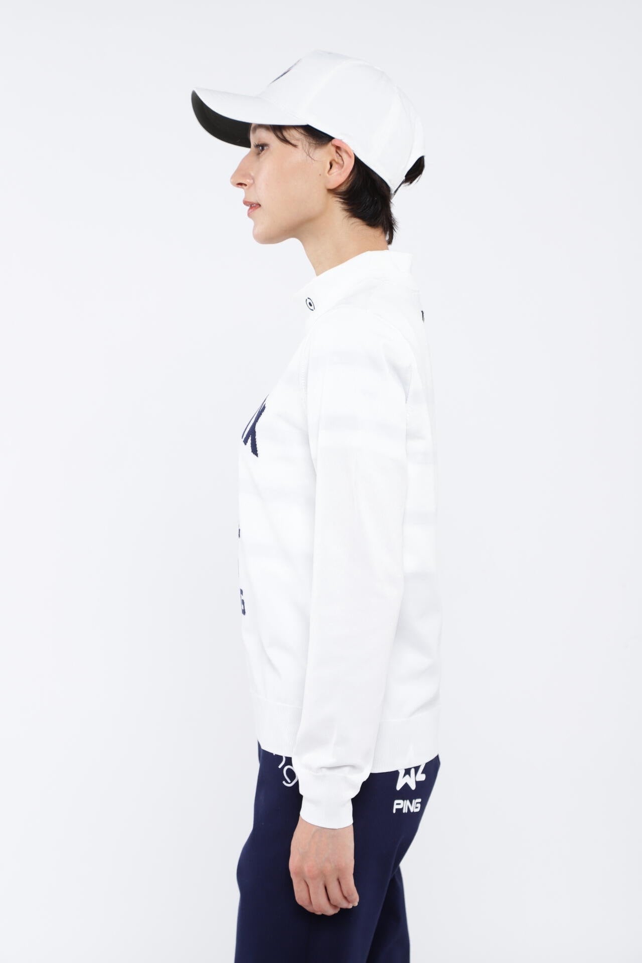 PING APPAREL】PHOENIX Mr.PINGジャガード軽量クルーネックニットプル