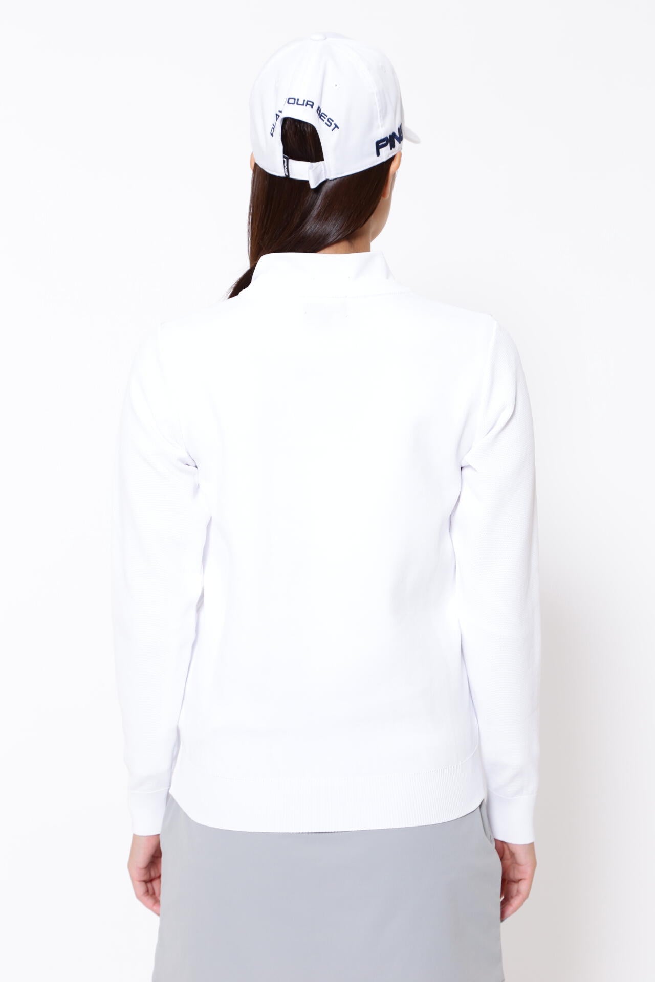 PING APPAREL】PINGロゴパイルジャガードクルーネックニットプル