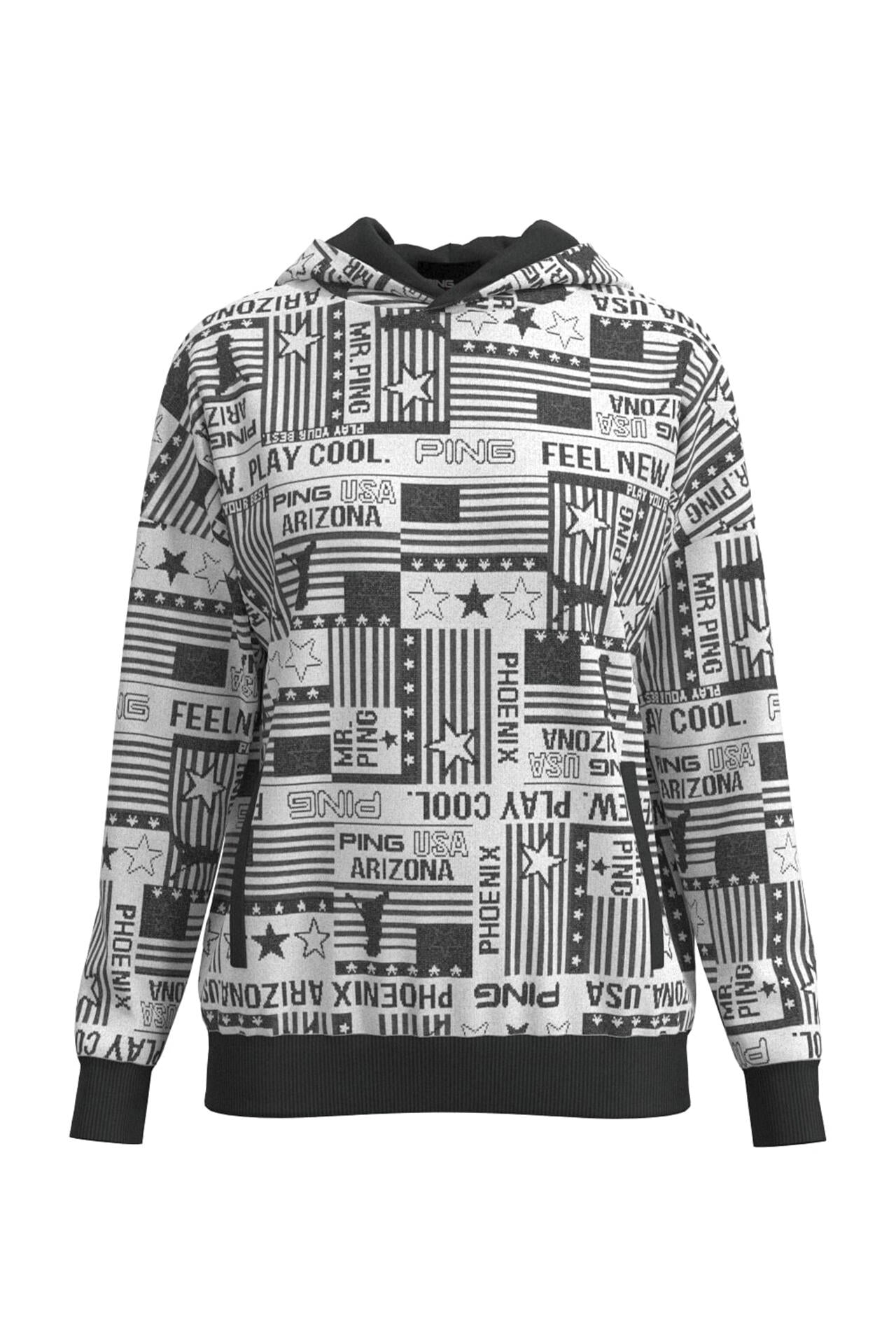 【PING APPAREL】Starry三色旗柄ジャガードニットフーディプルオーバー ＜NATIVE＞ (LADIES)