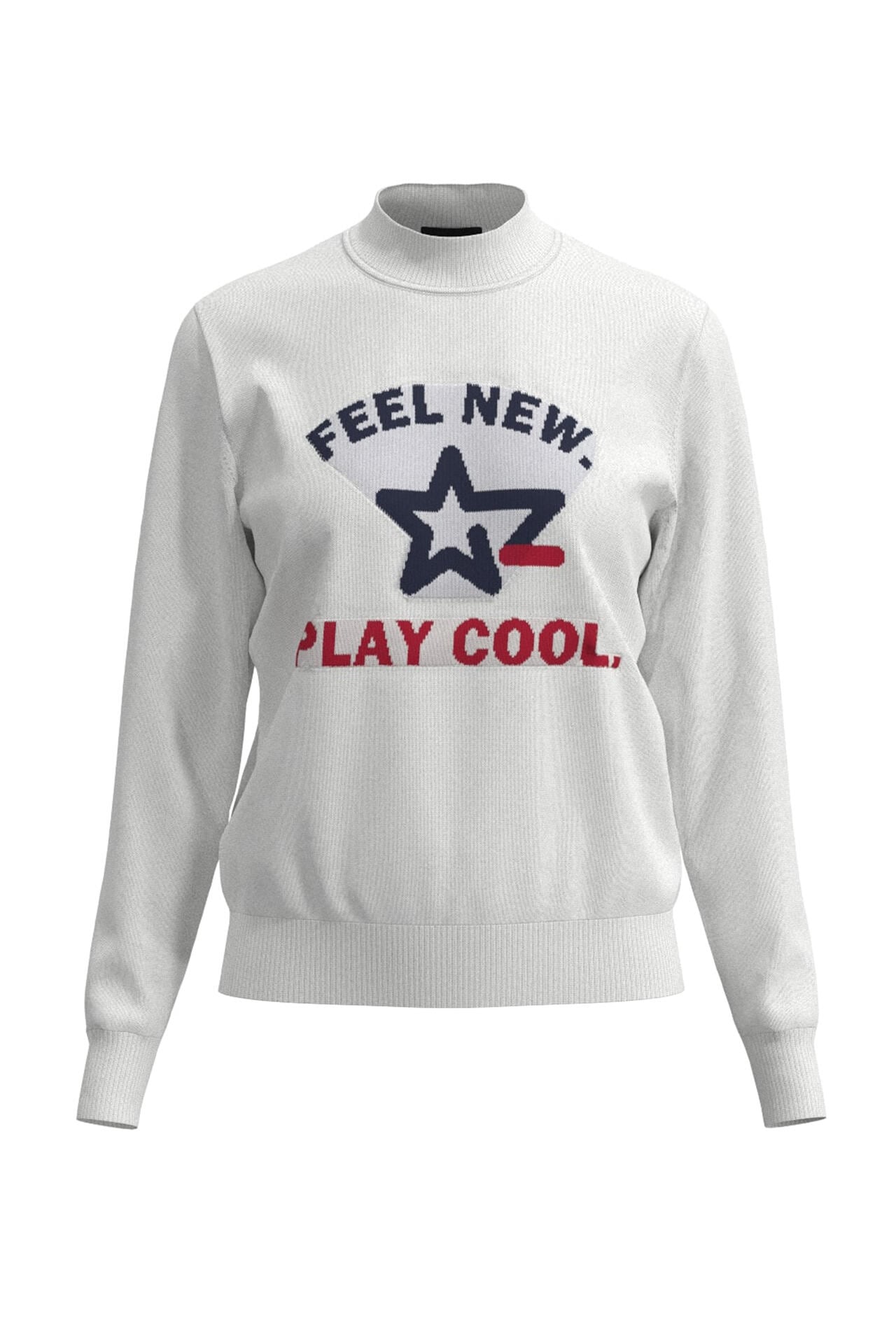 PING APPAREL】カレッジロゴジャガード クルーネックニットプル