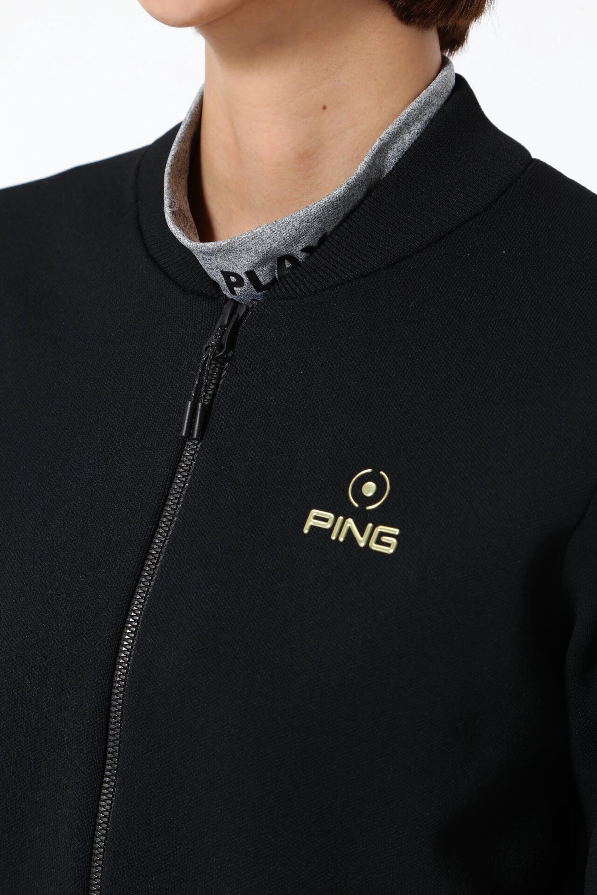 【PING APPAREL】フルジップニットブルゾン ＜GOLD＞ (LADIES)
