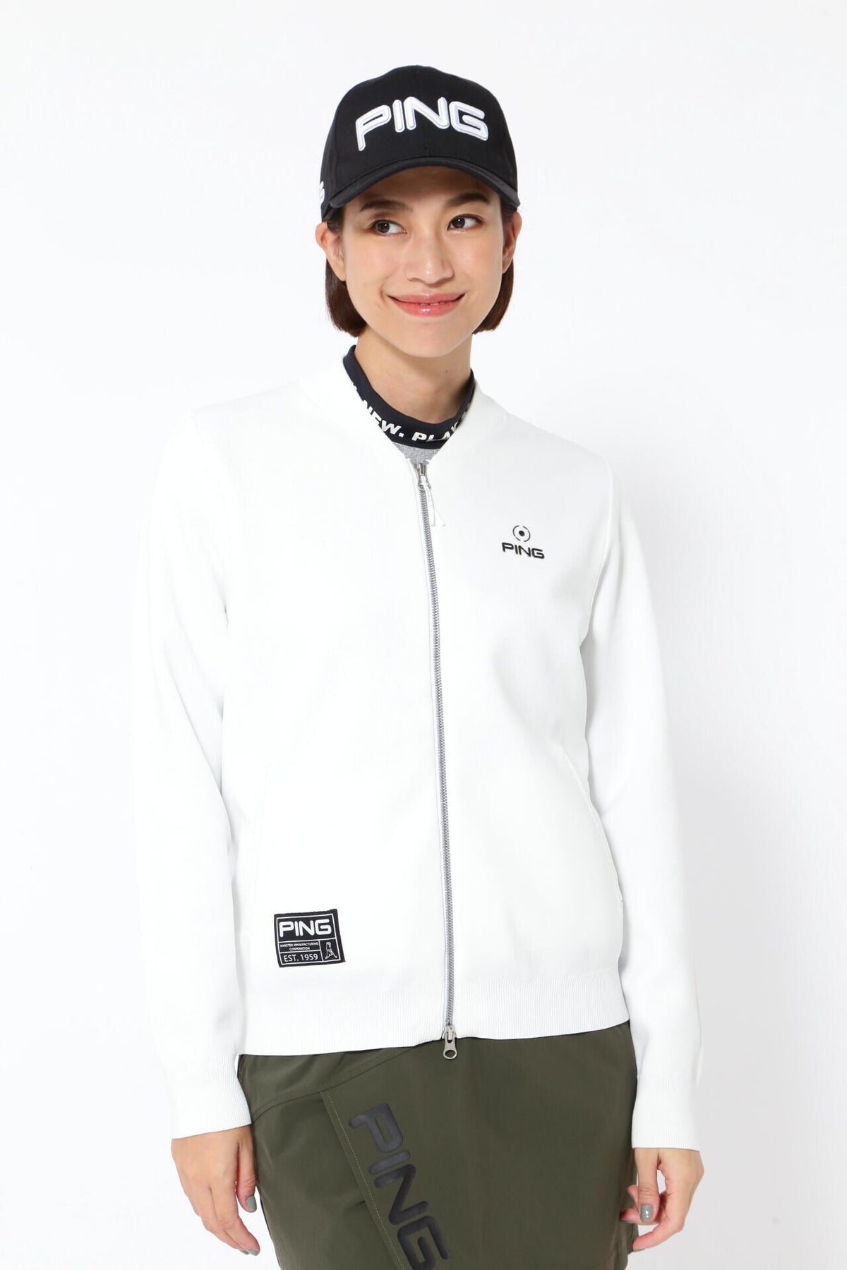 【PING APPAREL】フルジップニットブルゾン ＜GOLD＞ (LADIES)