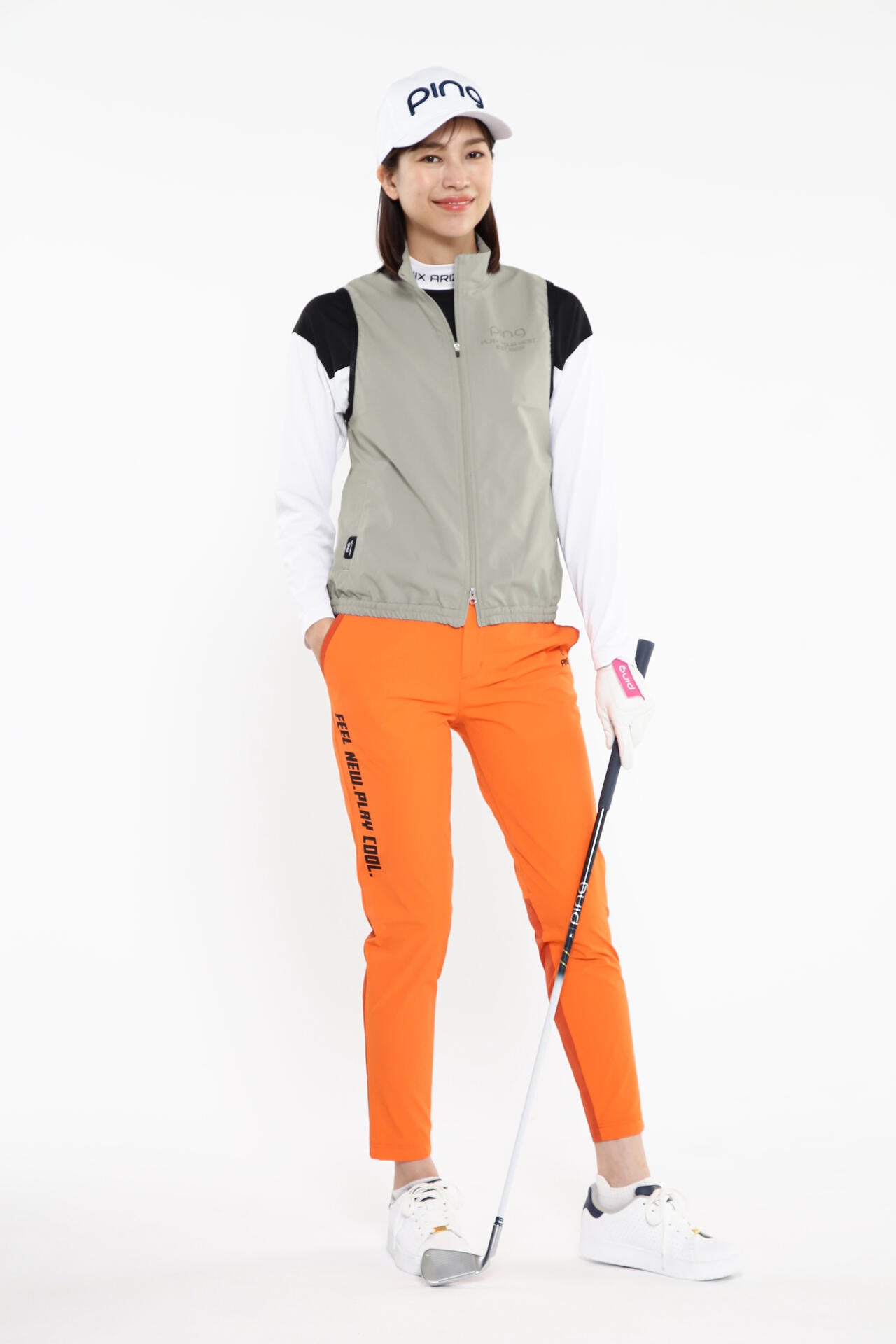 【PING APPAREL】【プルオーバー+ベスト】リップストップ ツインブルゾン ＜PERFORMANCE＞ (LADIES)