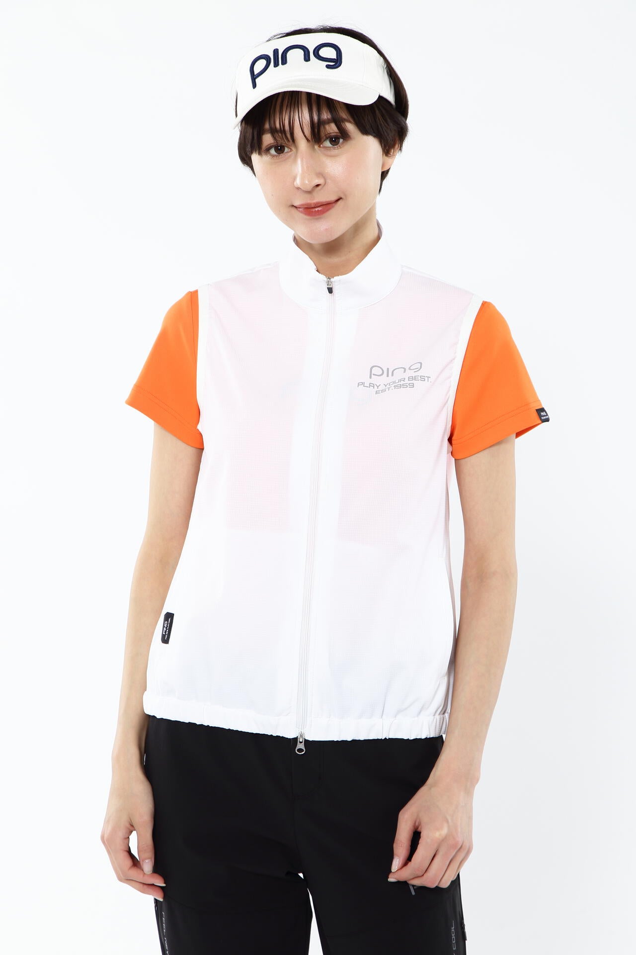 【PING APPAREL】【プルオーバー+ベスト】リップストップ ツインブルゾン ＜PERFORMANCE＞ (LADIES)