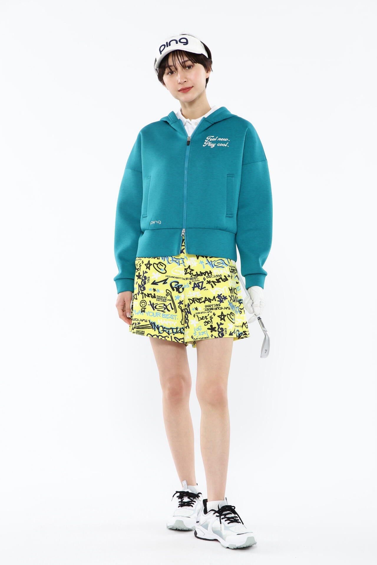 【PING APPAREL】タギングパターンストレッチショートパンツ ＜NATIVE＞ (LADIES)