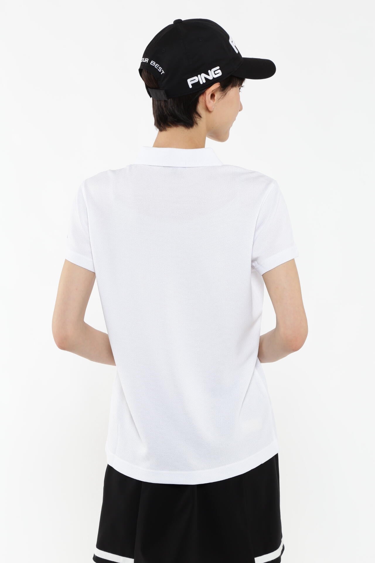【PING APPAREL】オニカノコストレッチジャカード半袖ポロシャツ ＜PRODUCT ADDITION＞ (LADIES)