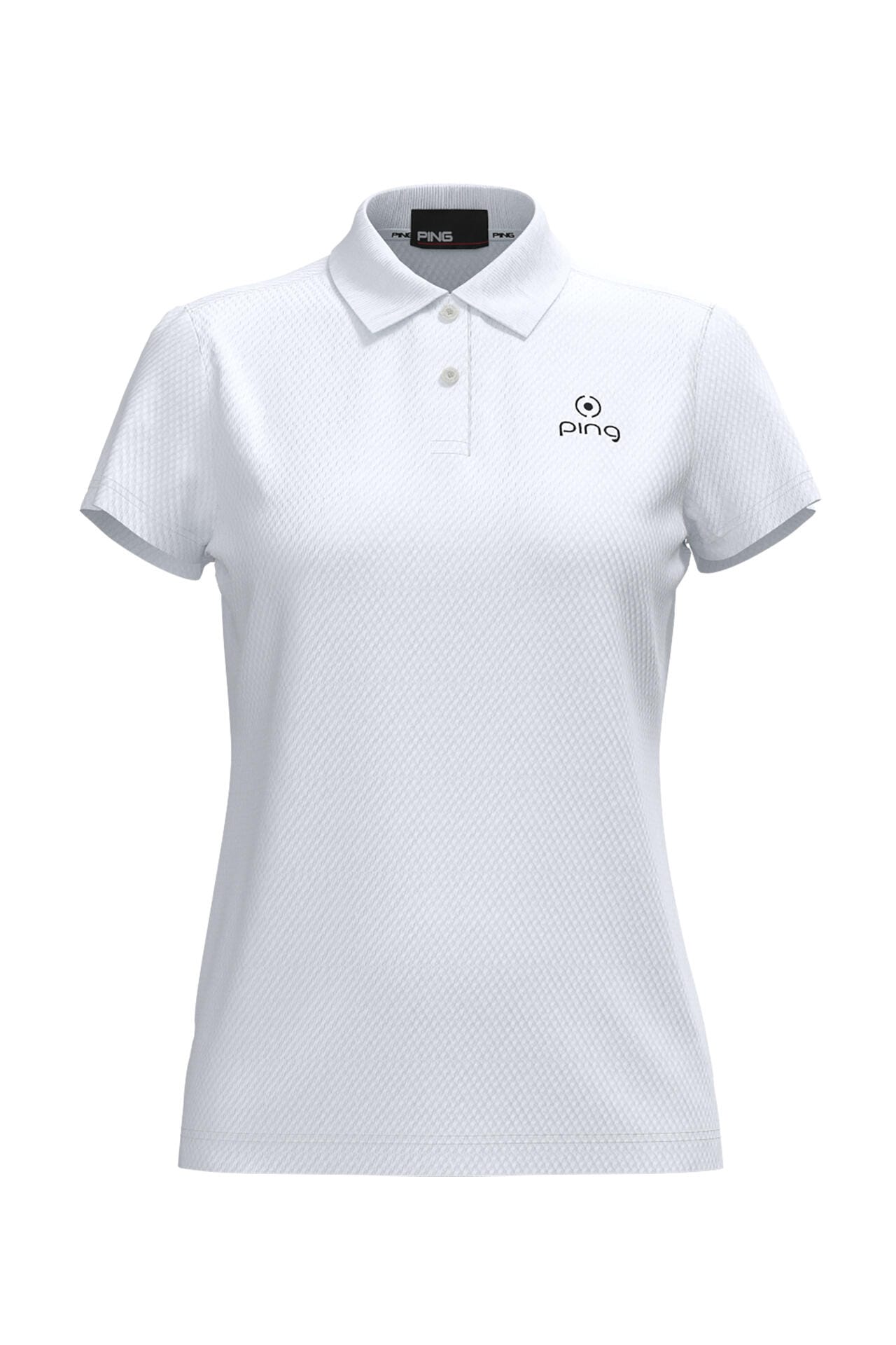 【PING APPAREL】オニカノコストレッチジャカード半袖ポロシャツ ＜PRODUCT ADDITION＞ (LADIES)