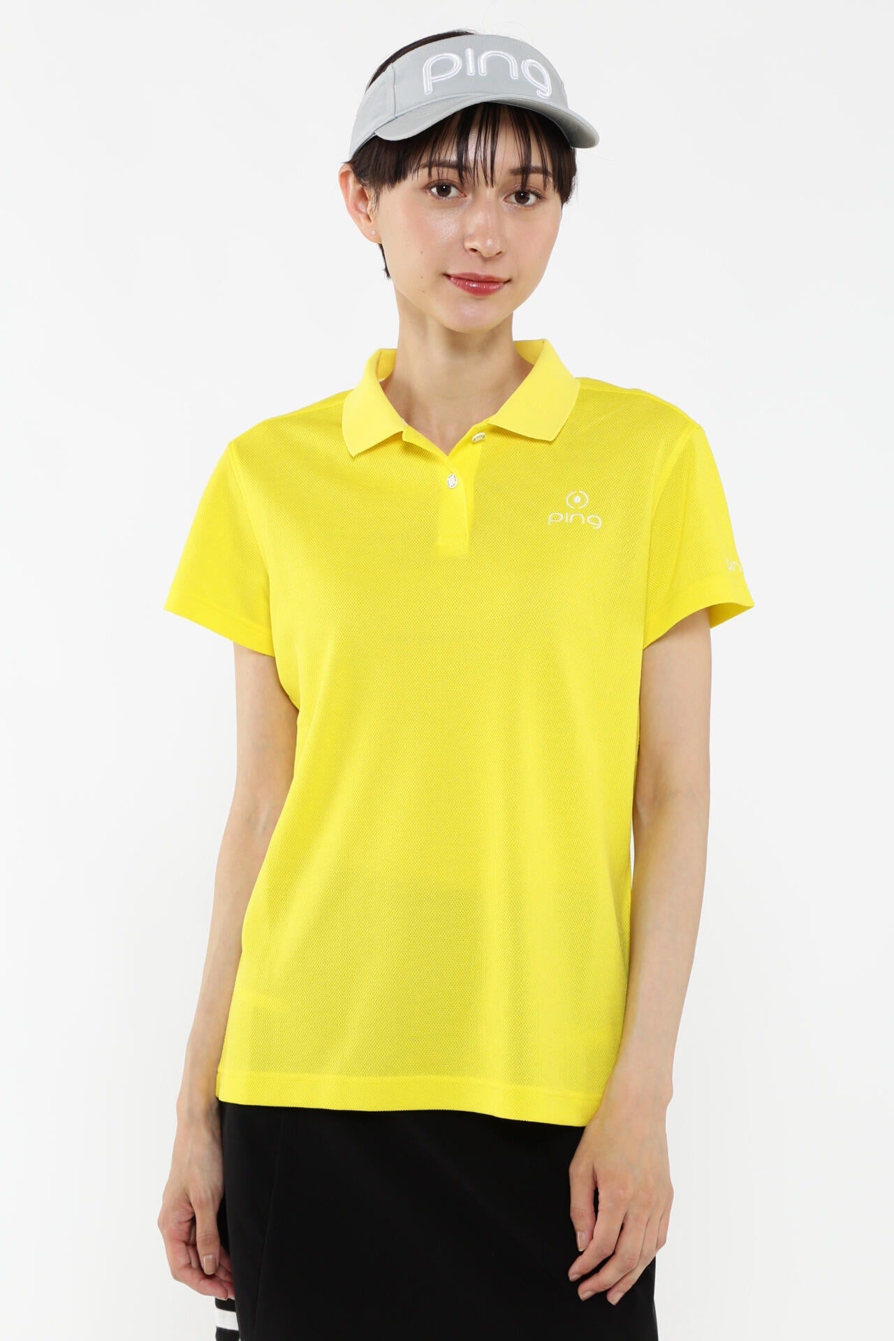 【PING APPAREL】オニカノコストレッチジャカード半袖ポロシャツ ＜PRODUCT ADDITION＞ (LADIES)