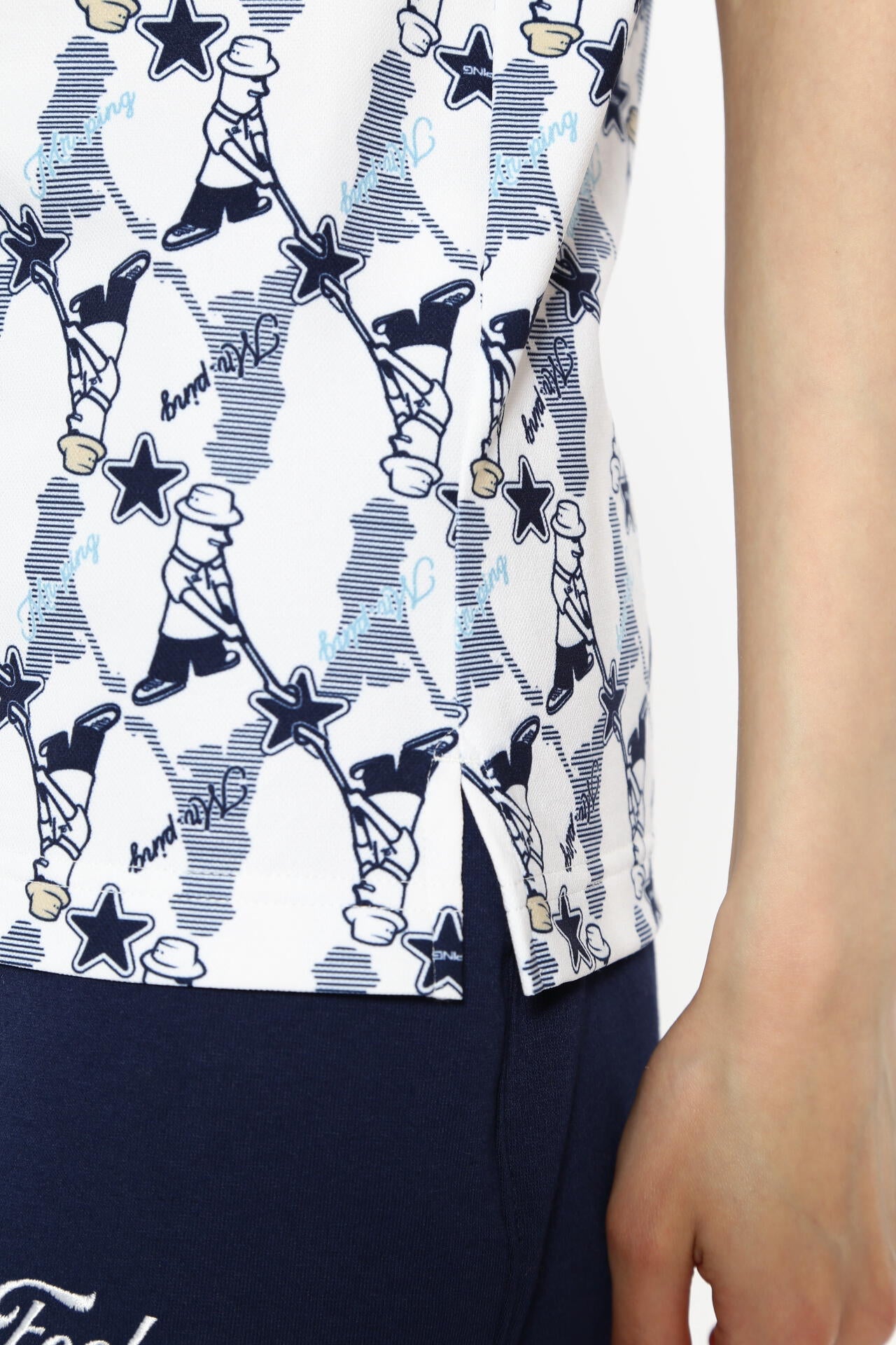 【PING APPAREL】Mr.PING総柄プリント半袖ポロシャツ ＜NATIVE＞ (LADIES)