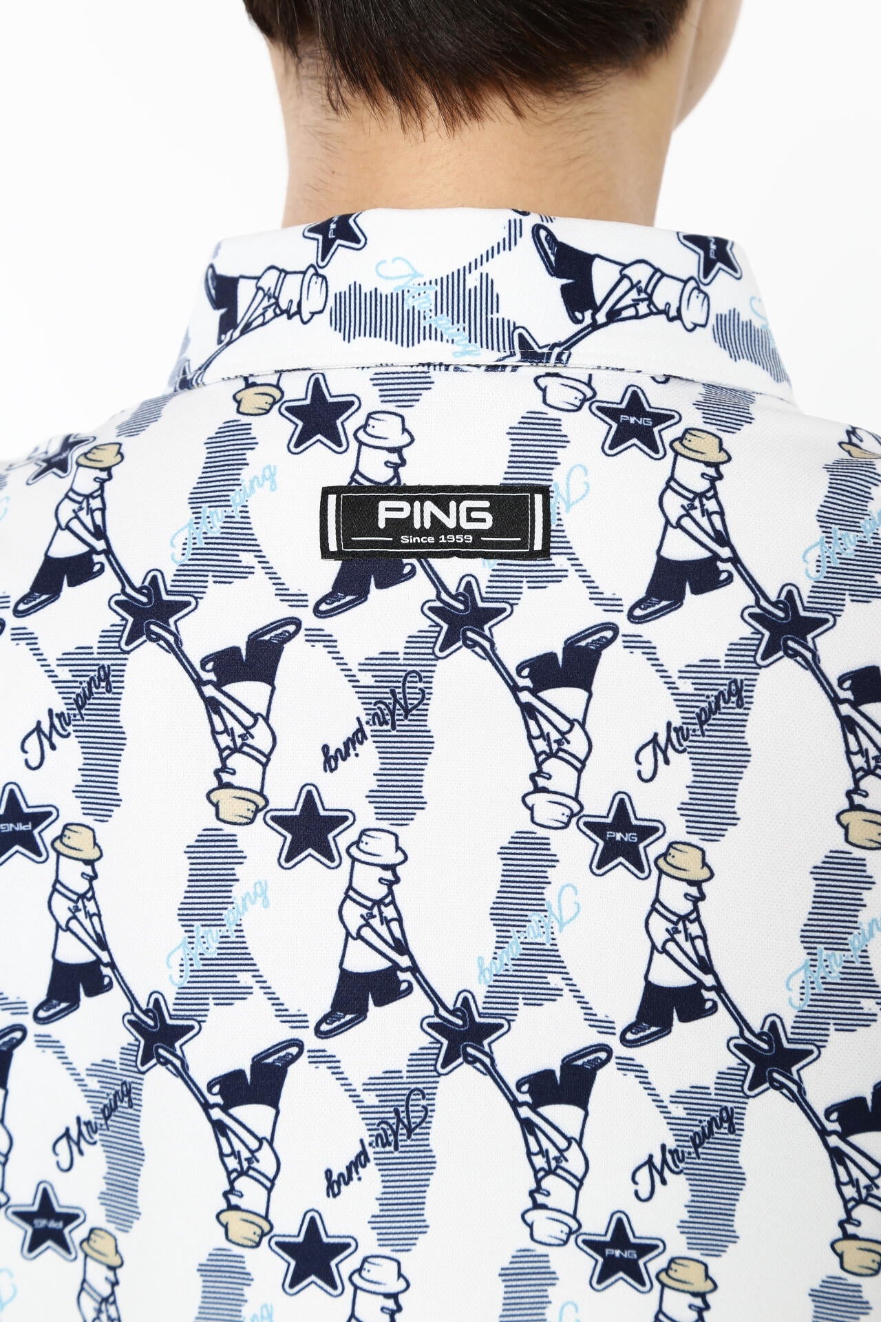 【PING APPAREL】Mr.PING総柄プリント半袖ポロシャツ ＜NATIVE＞ (LADIES)