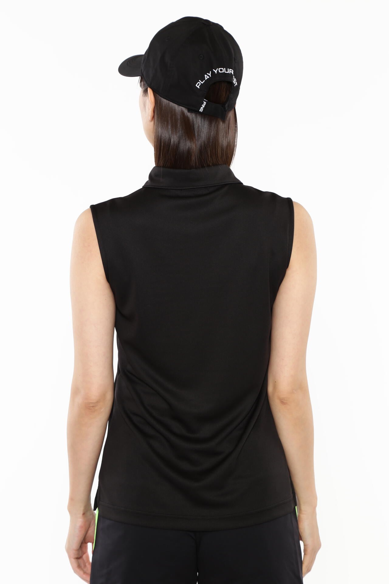 【PING APPAREL】涼感ストレッチメッシュカノコスリーブレスポロシャツ ＜PERFORMANCE＞ (LADIES)