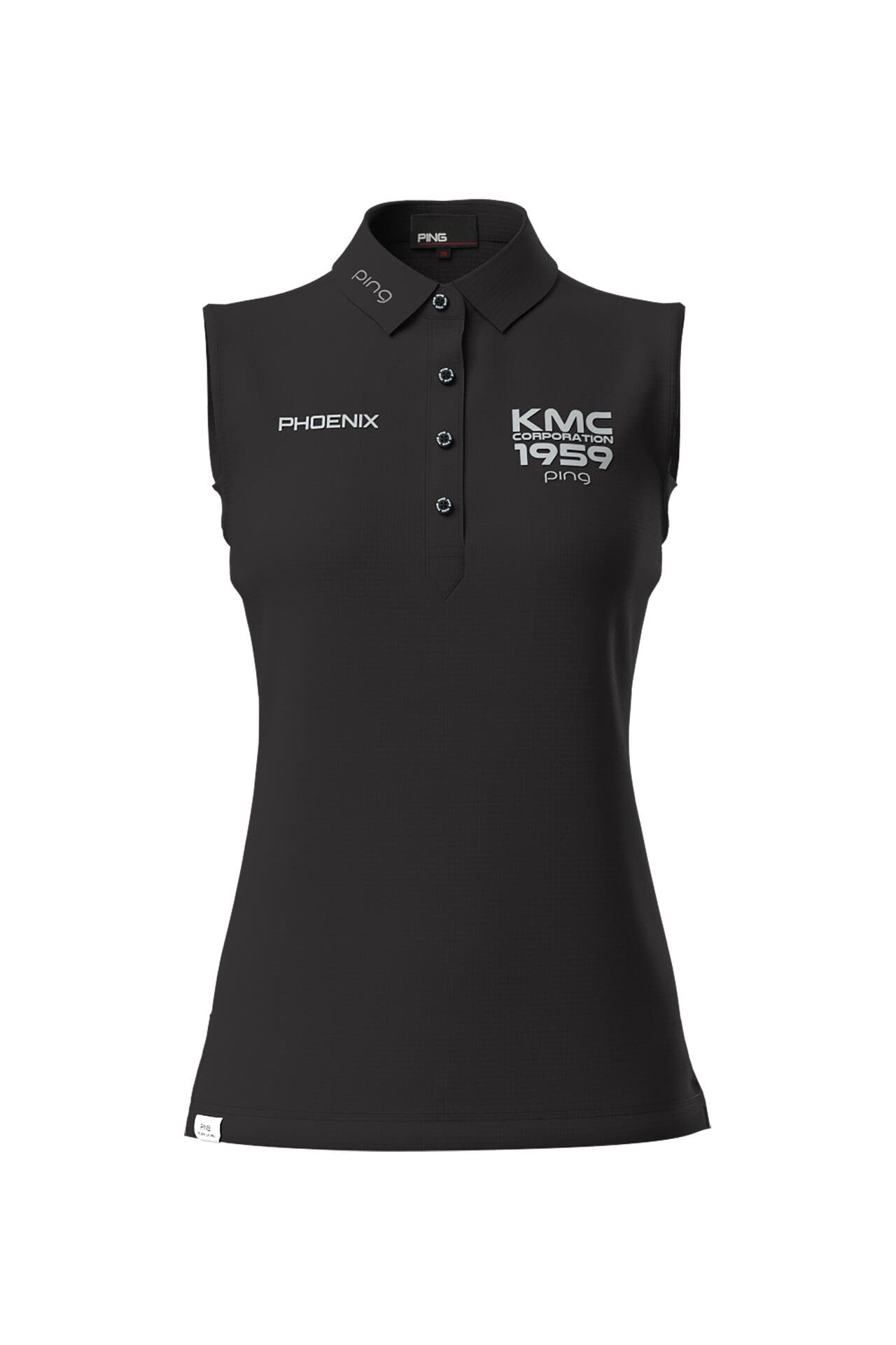【PING APPAREL】涼感ストレッチメッシュカノコスリーブレスポロシャツ ＜PERFORMANCE＞ (LADIES)