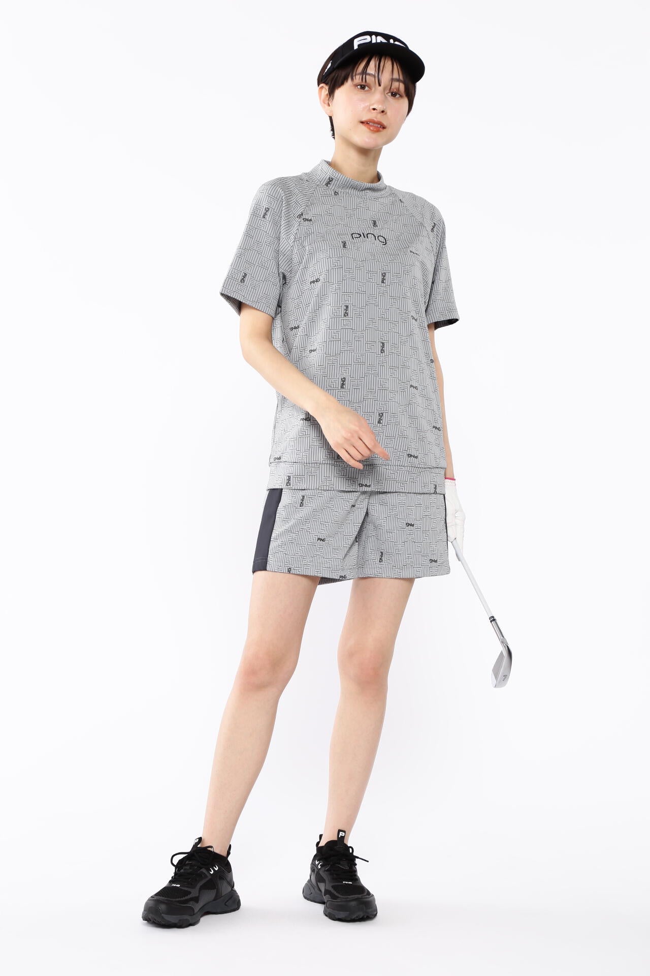 【PING APPAREL】AZモノグラムジャカードハイネックカットソー ＜PERFORMANCE＞ (LADIES)