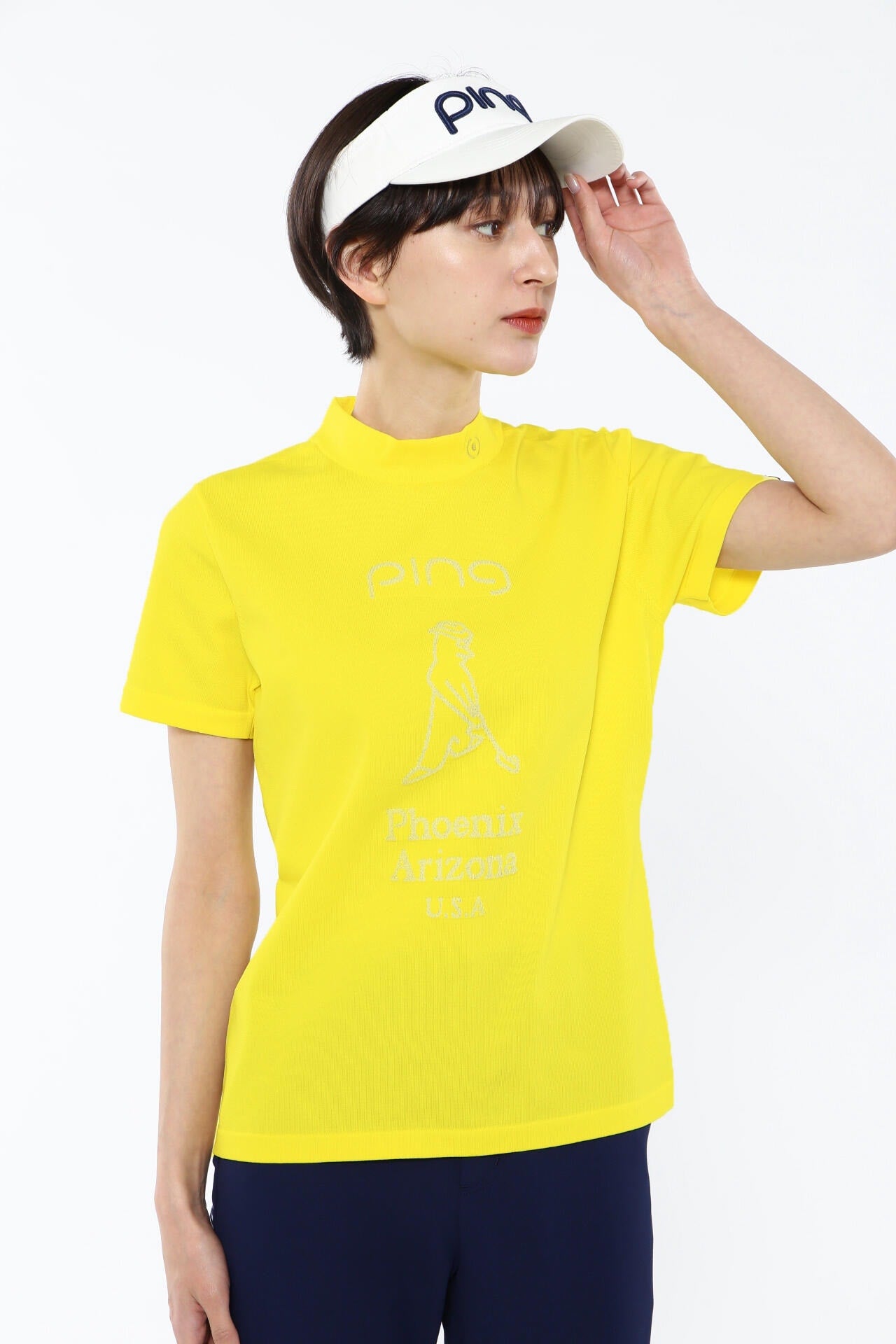 【PING APPAREL】Mr.PINGジャカード 半袖ハイネックニットプルオーバー ＜NATIVE＞ (LADIES)