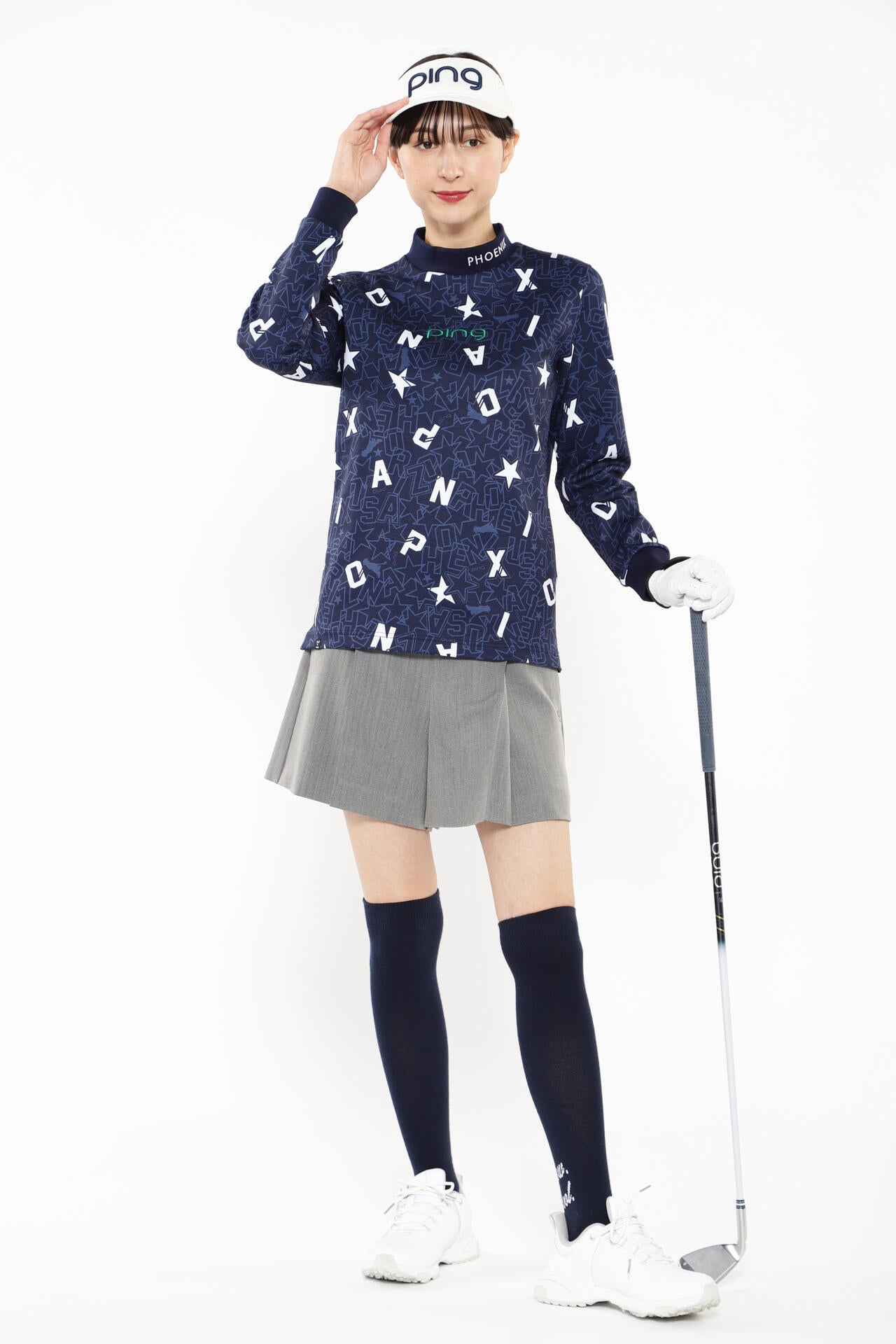 【PING APPAREL】ヘリンボーン全方向ストレッチストレッチ総裏仕立てショートパンツ ＜NATIVE＞ (LADIES)