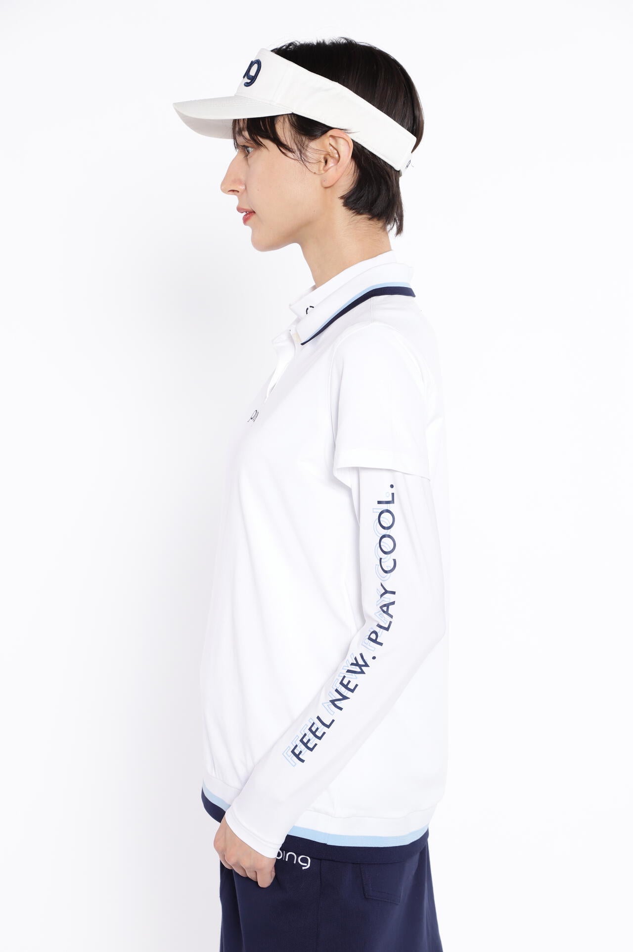 【PING APPAREL】ストレッチカノコ×ストレッチ天竺レイヤードツインセット ＜NATIVE＞ (LADIES)