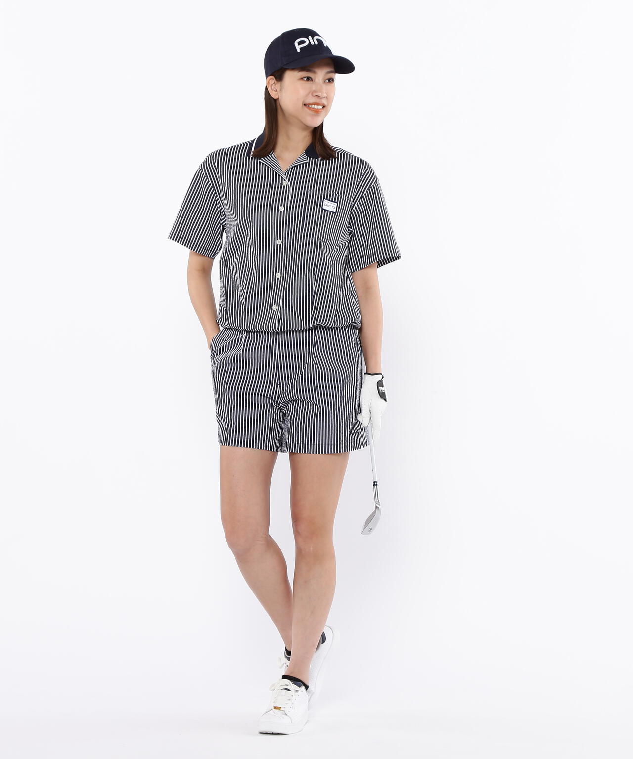 PING APPAREL】全方向ストレッチサッカー半袖ポロシャツ ＜LADIES LINE 