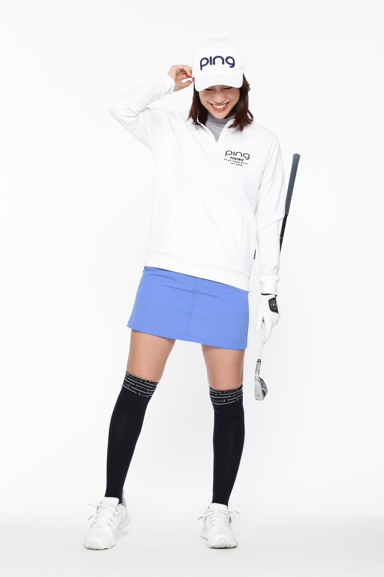【PING APPAREL】全方向ストレッチ二重織台形スカート ＜LADIES LINE＞＜NATIVE＞ (LADIES)