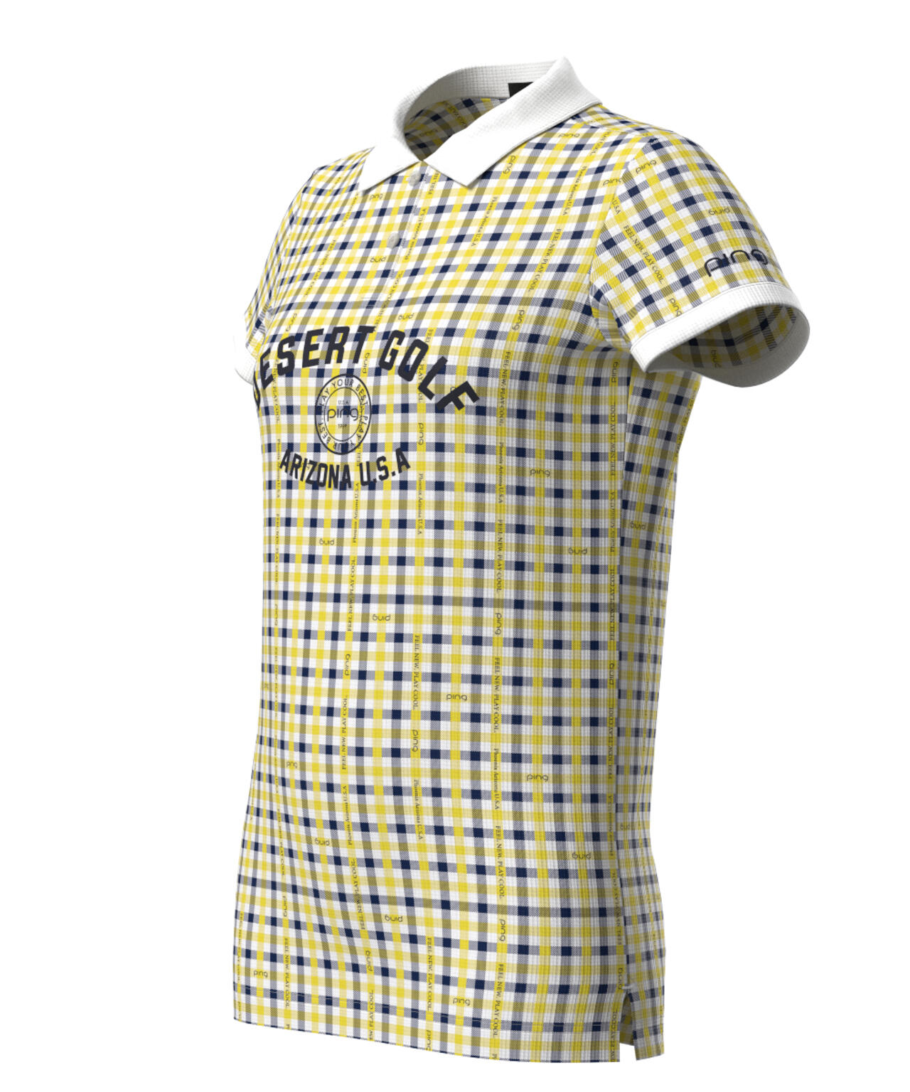 【PING APPAREL】総柄プリント半袖ポロシャツ ＜LADIES LINE＞＜PERFORMANCE＞ (LADIES)