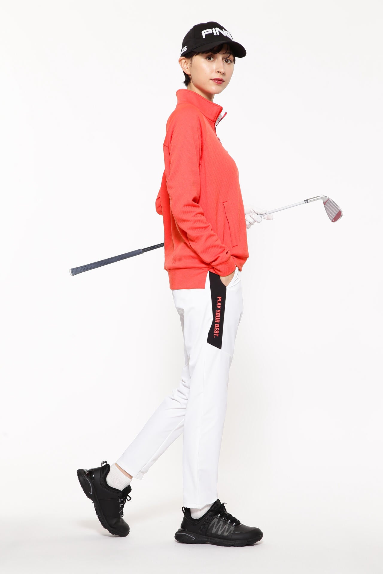 【PING APPAREL】ダンボールハーフジップカットソー ＜LADIES LINE＞＜PERFORMANCE＞ (LADIES)
