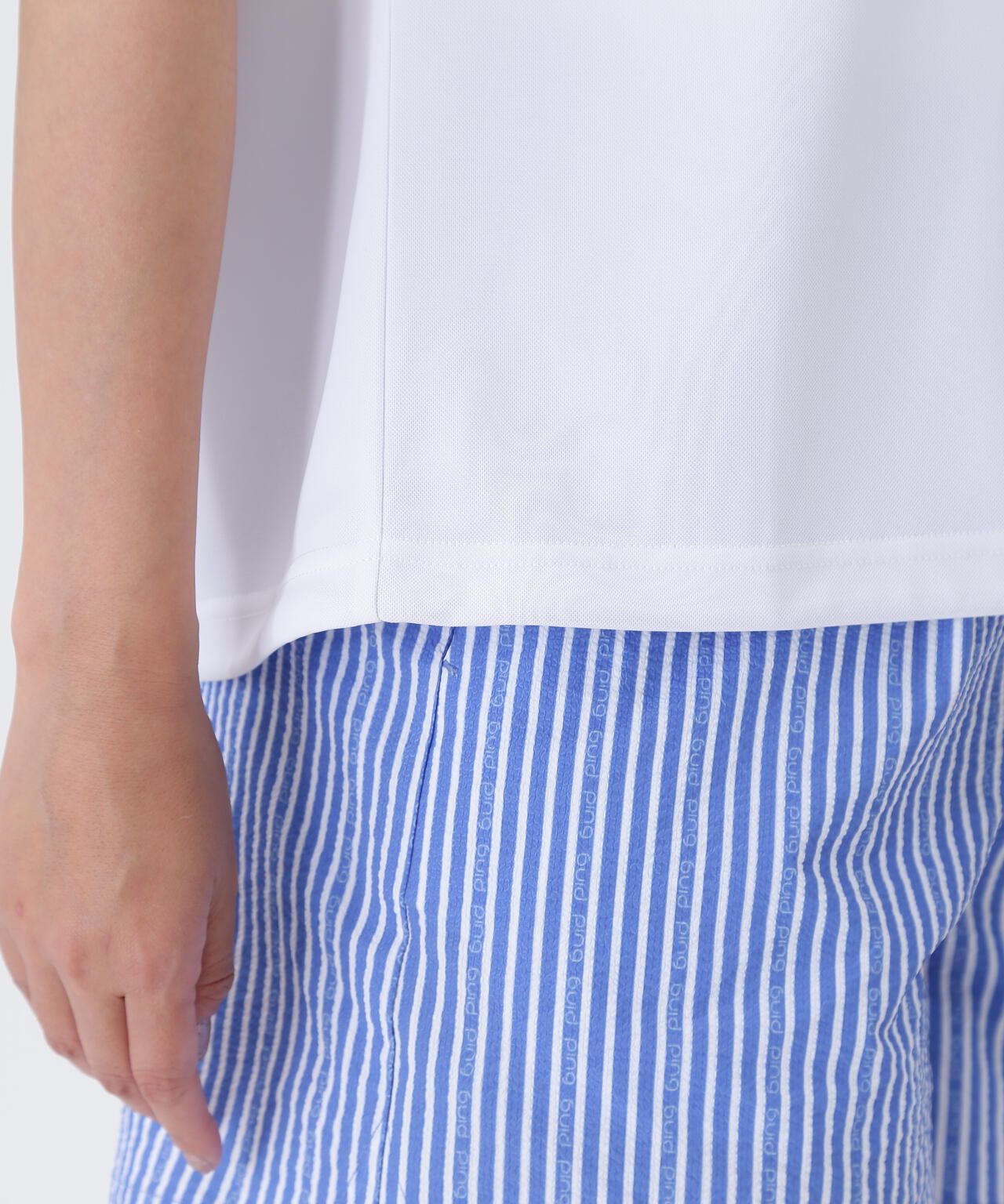 【PING APPAREL】配色半袖ハイネックシャツ ＜LADIES LINE＞＜NATIVE＞ (LADIES)