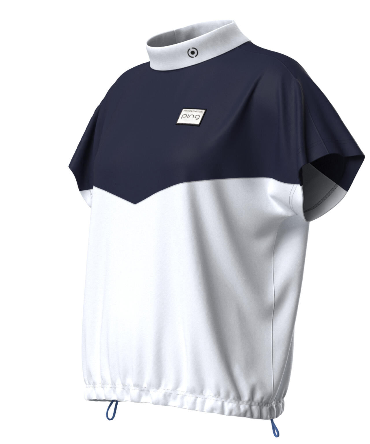 【PING APPAREL】配色半袖ハイネックシャツ ＜LADIES LINE＞＜NATIVE＞ (LADIES)