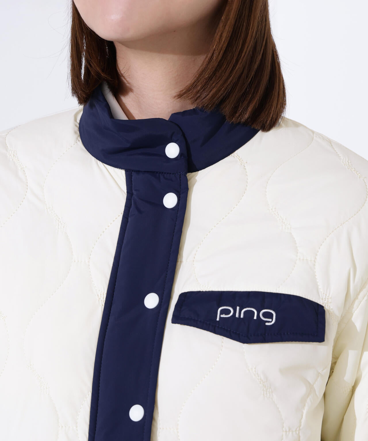 PING APPAREL】ストレッチタフタキルティングブルゾン ＜LADIES LINE