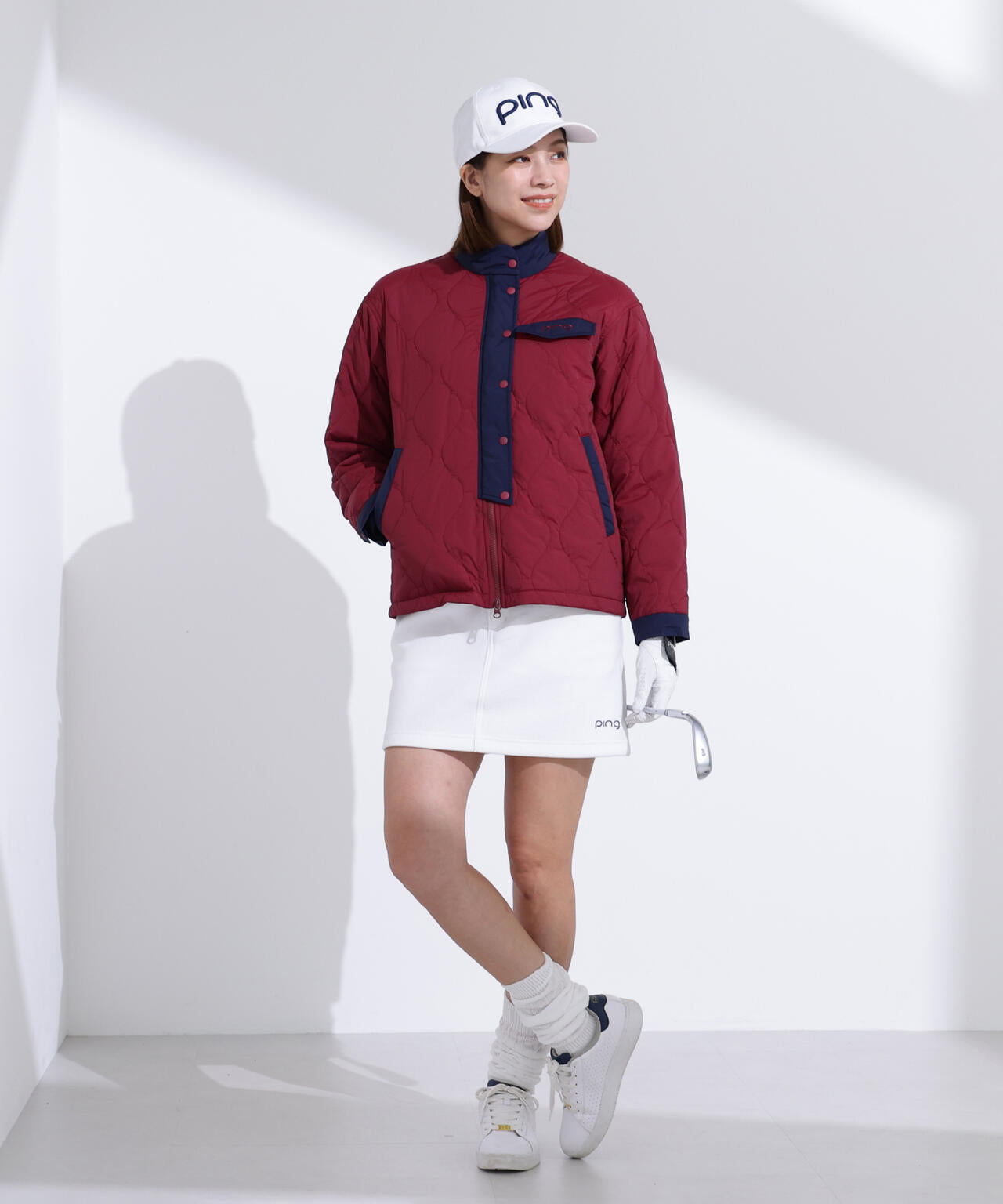 PING APPAREL】ストレッチタフタキルティングブルゾン ＜LADIES LINE