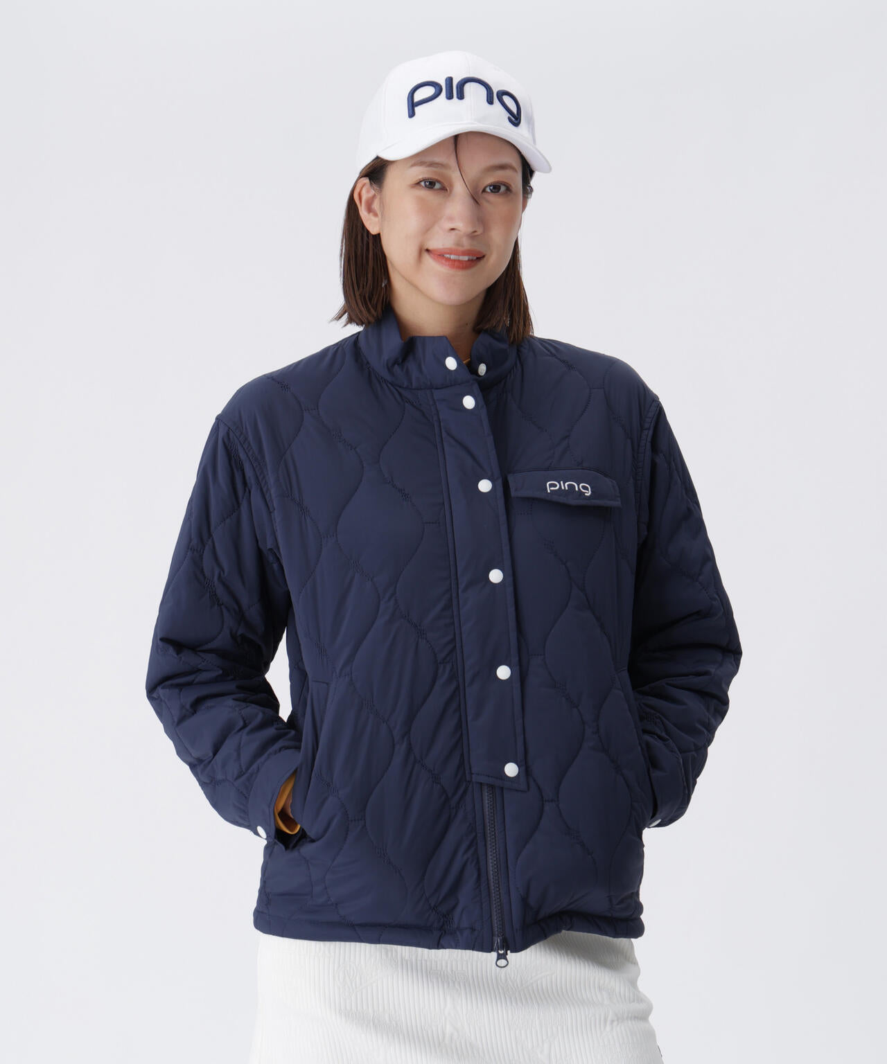 PING APPAREL】ストレッチタフタキルティングブルゾン ＜LADIES LINE