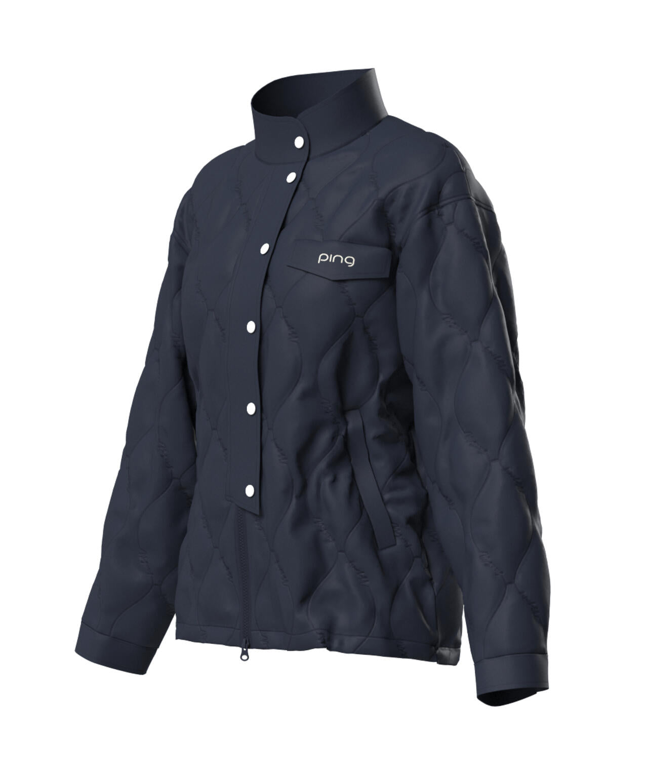 PING APPAREL】ストレッチタフタキルティングブルゾン ＜LADIES LINE