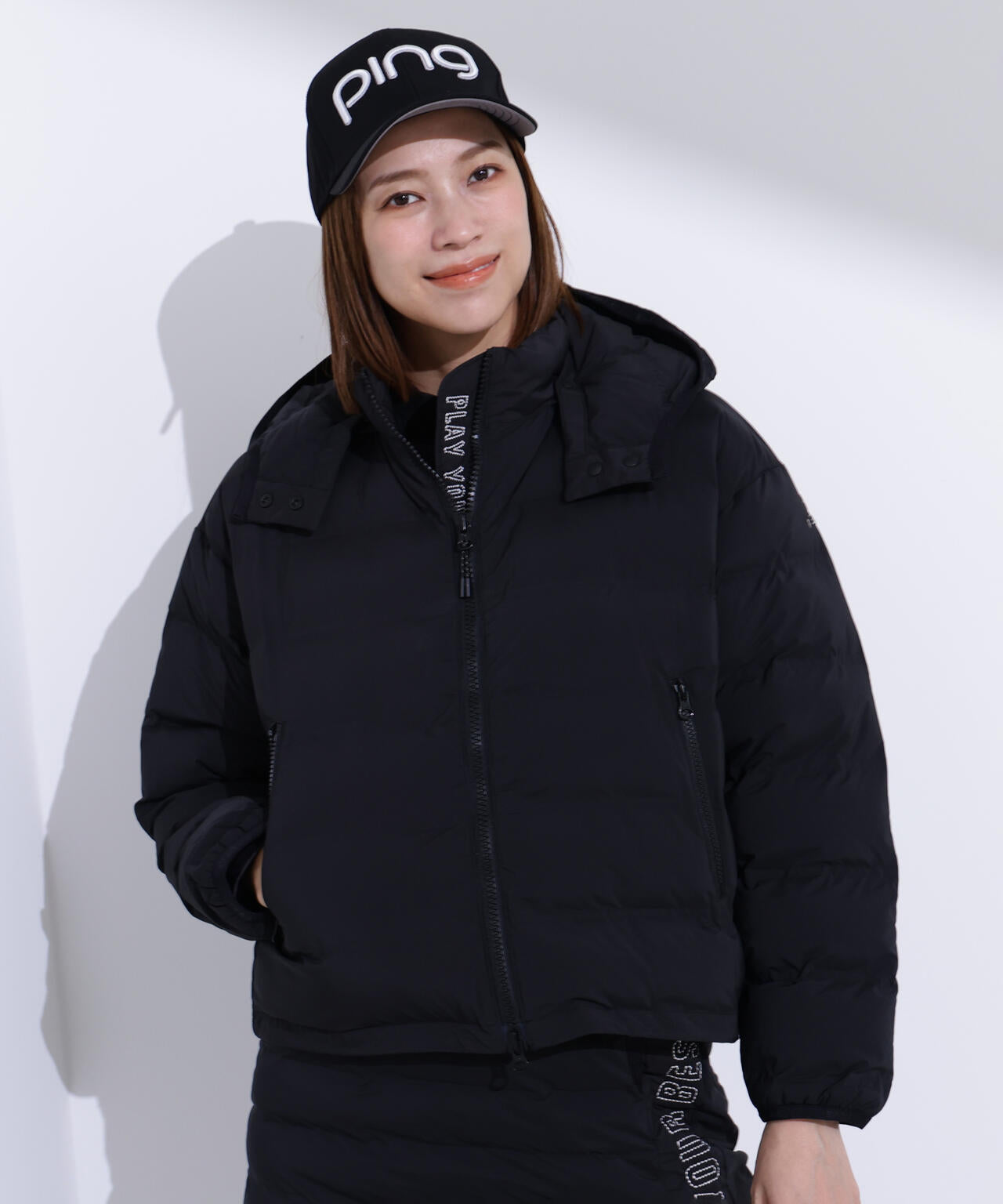 【PING APPAREL】２５ＦＷ 2WAY中綿フーディーブルゾン ＜GOLD＞ (LADIES)