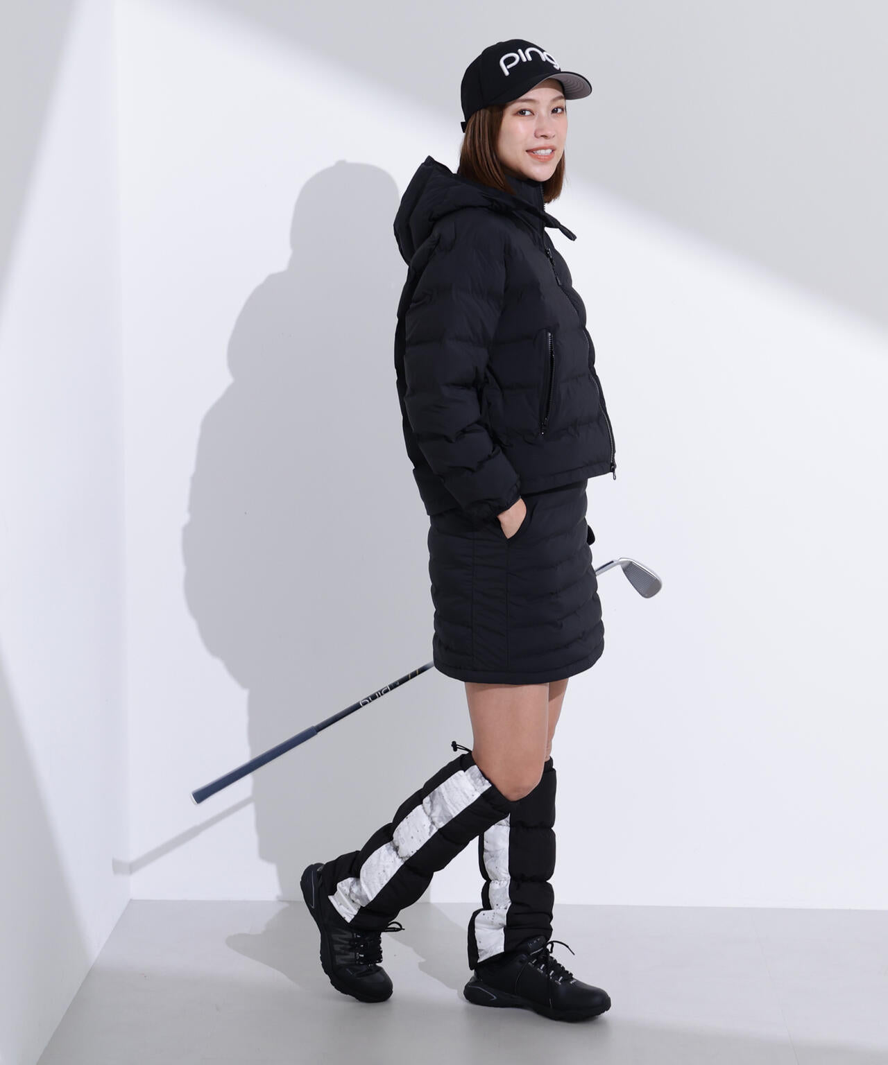 【定価 ￥22,000】PING ゴルフウェア 中綿フーディーブルゾン S PING APPAREL】25FW 2WAY中綿フーディーブルゾン ＜GOLD