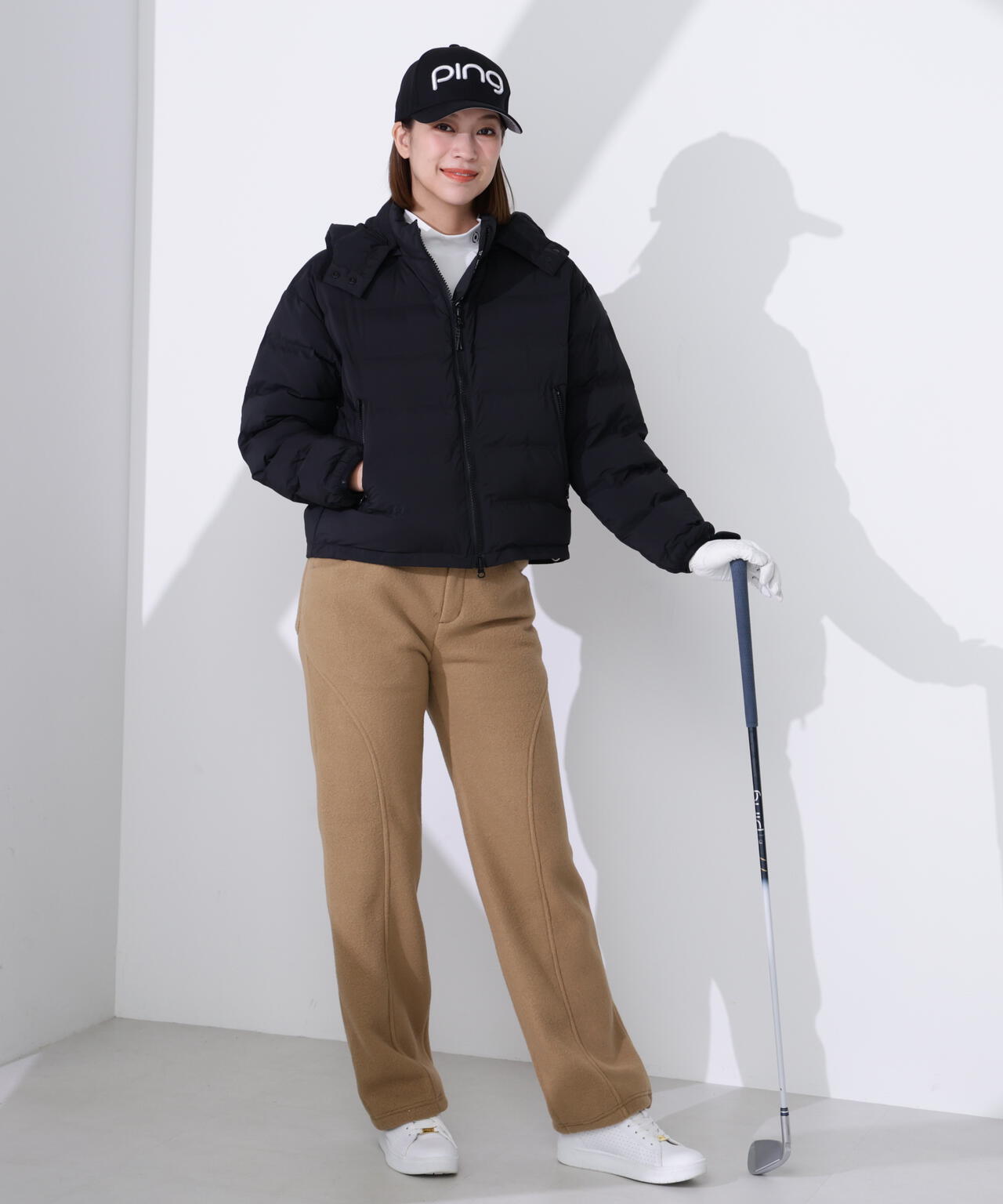 PING APPAREL】25FW 2WAY中綿フーディーブルゾン ＜GOLD＞ (LADIES