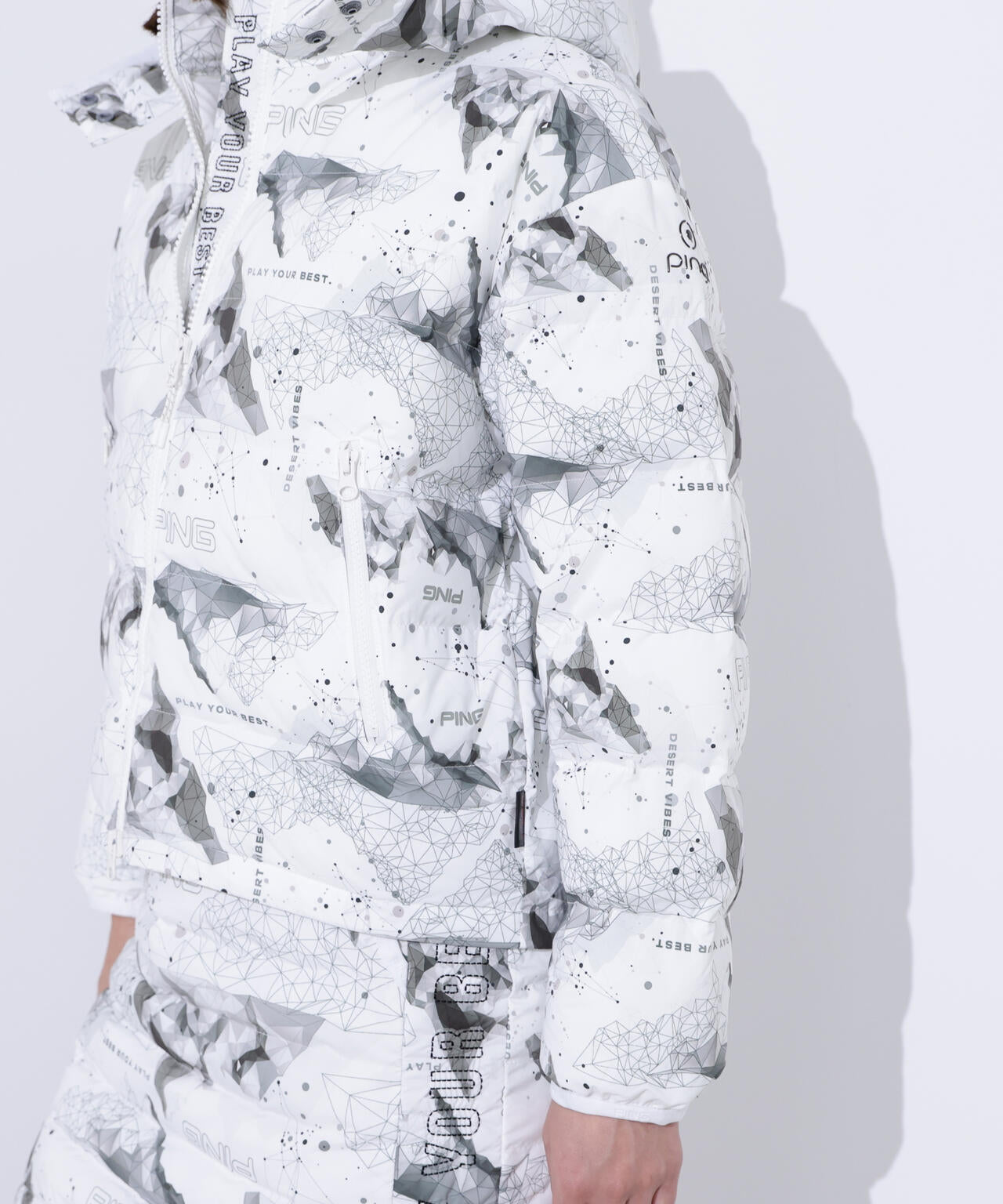 PING APPAREL】25FW 2WAY中綿フーディーブルゾン ＜GOLD＞ (LADIES