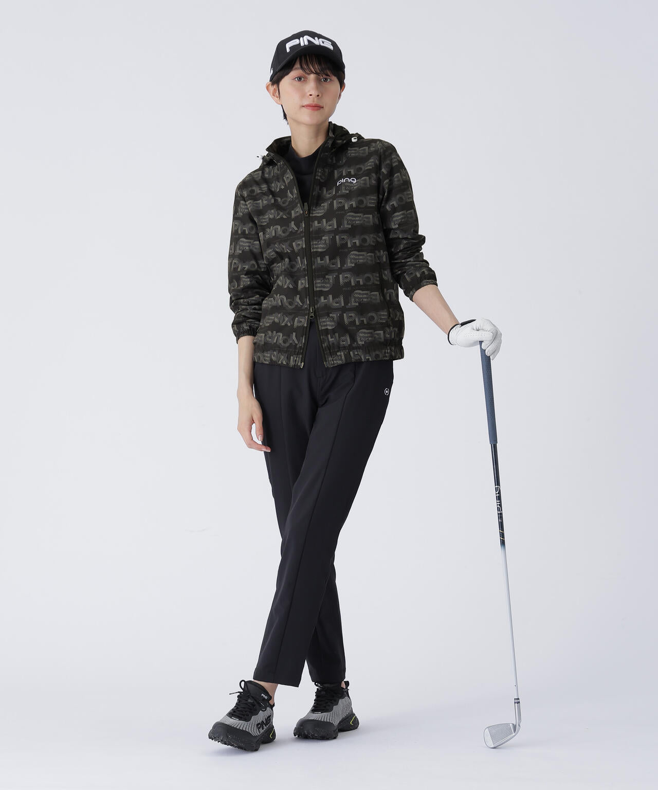 【PING APPAREL】PHONEIX BREEZE総柄 全方向ストレッチフーディブルゾン ＜LADIES LINE＞ (LADIES)